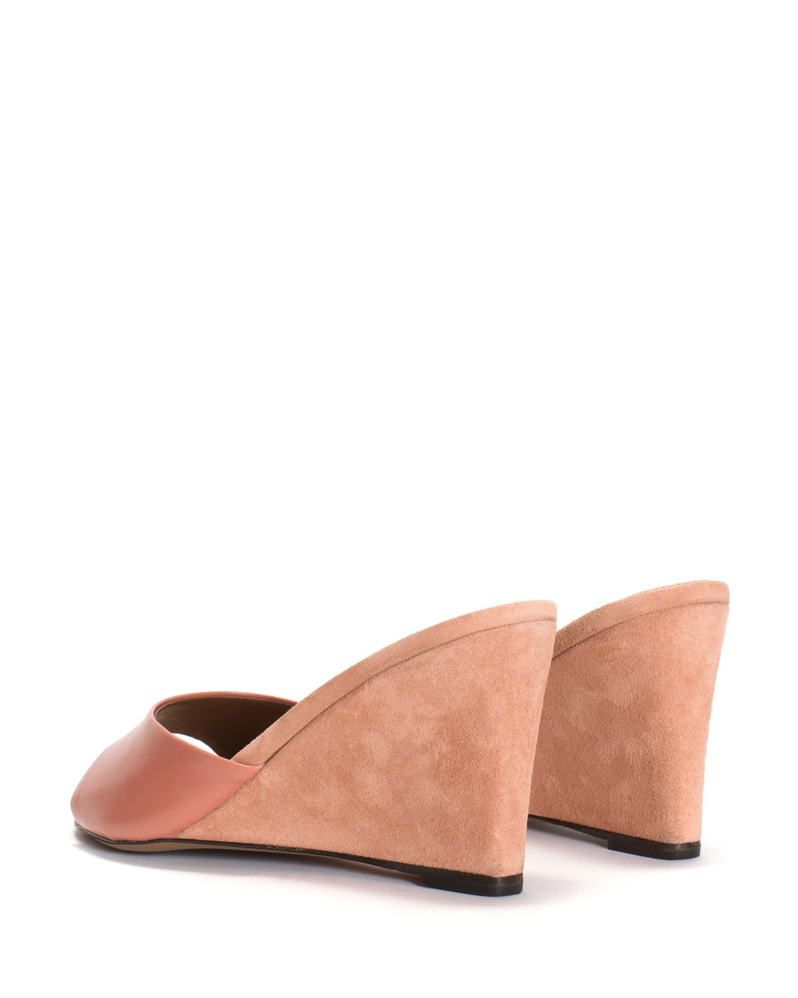 Gwen 75 wedge Shiny lamb & calf suede Candy pink - Anonymous Copenhagen