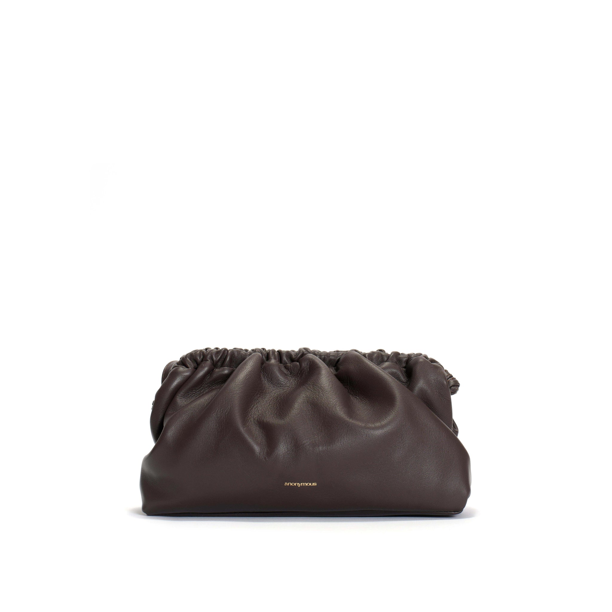 Hally grand cloud bag Shiny lamb Coffee brown - Anonymous Copenhagen