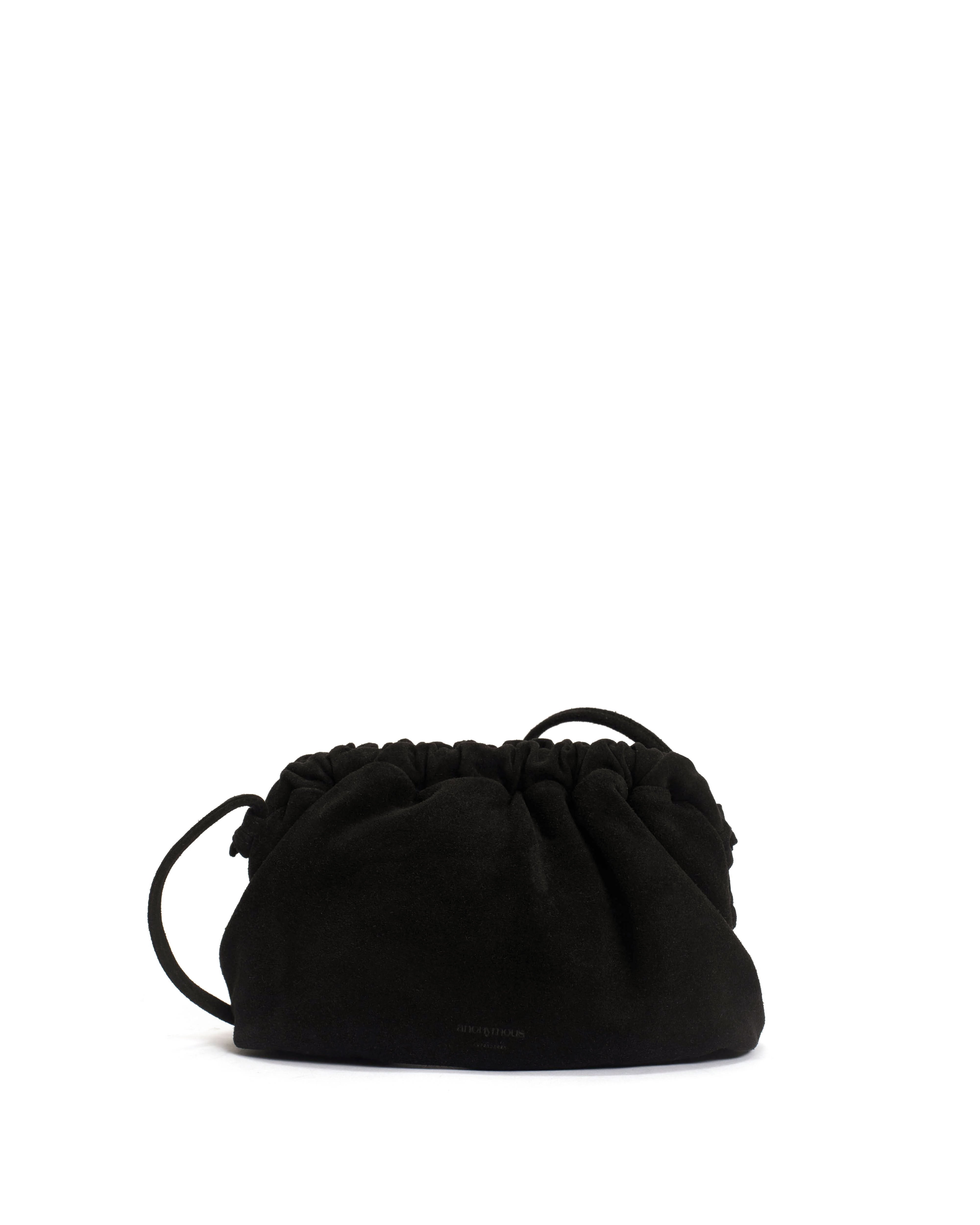 Hally grand cloud bag Calf suede Black