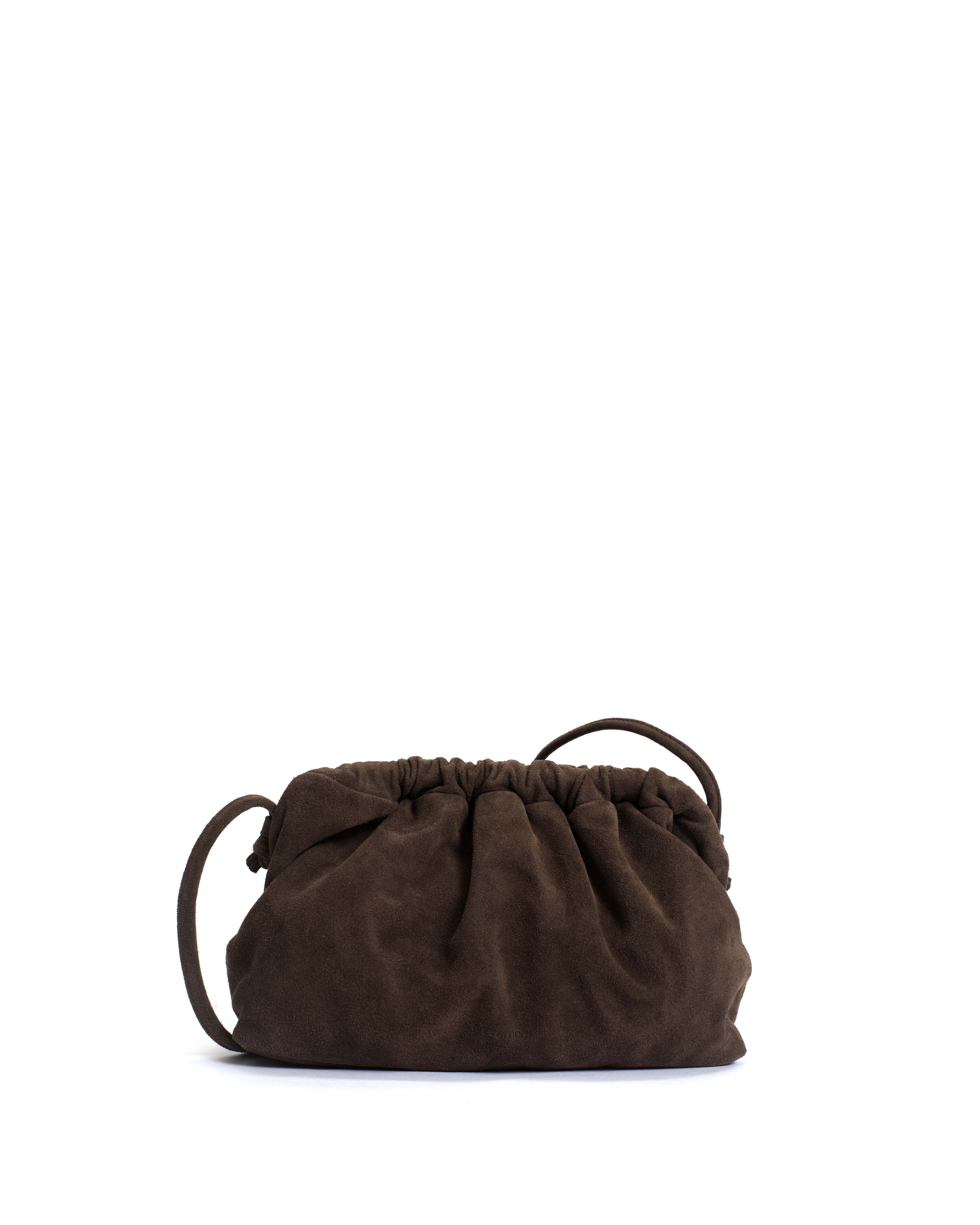 Hally classic cloud bag Calf suede Coffee