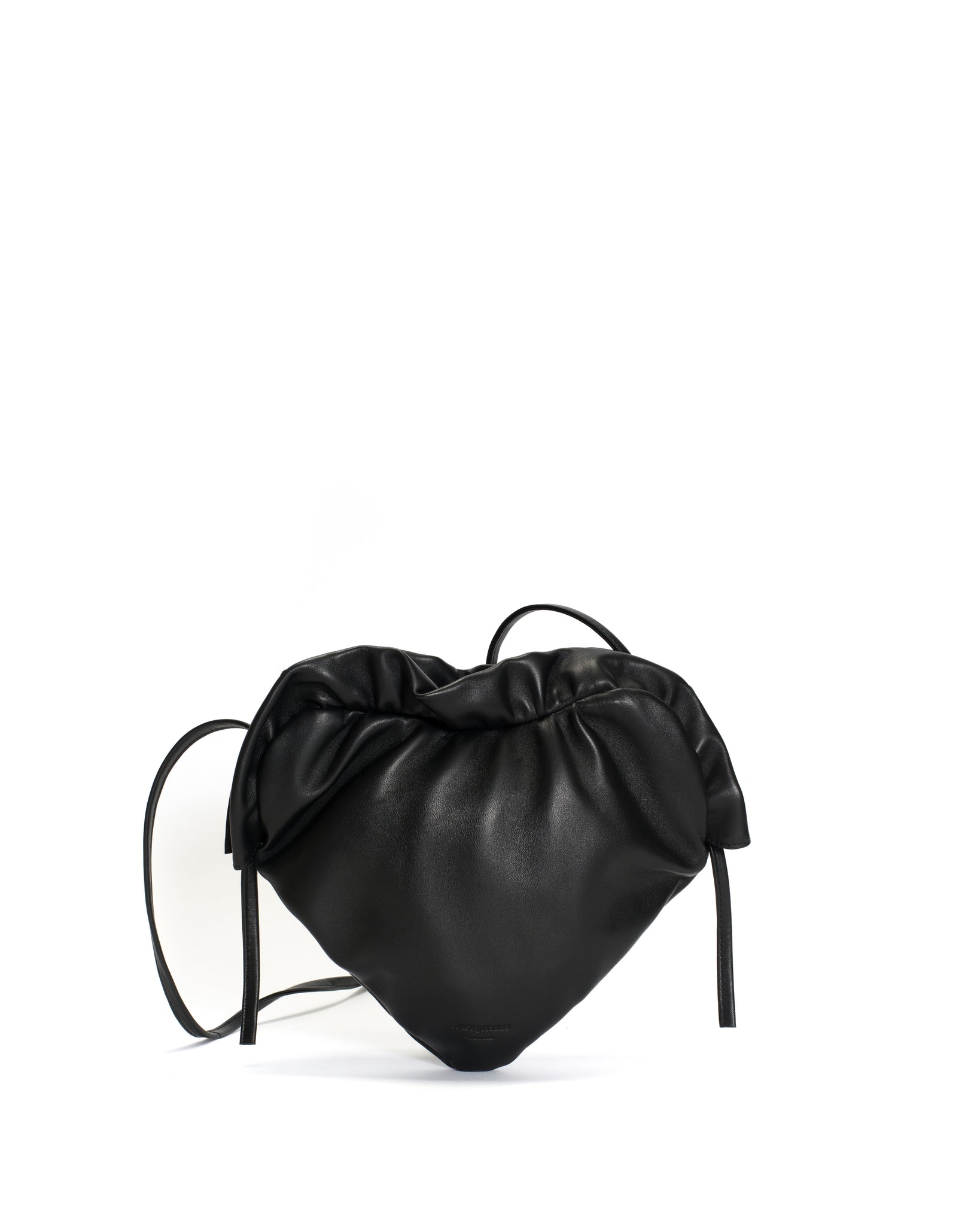 Zally heart bag Shiny lamb Black - Anonymous Copenhagen