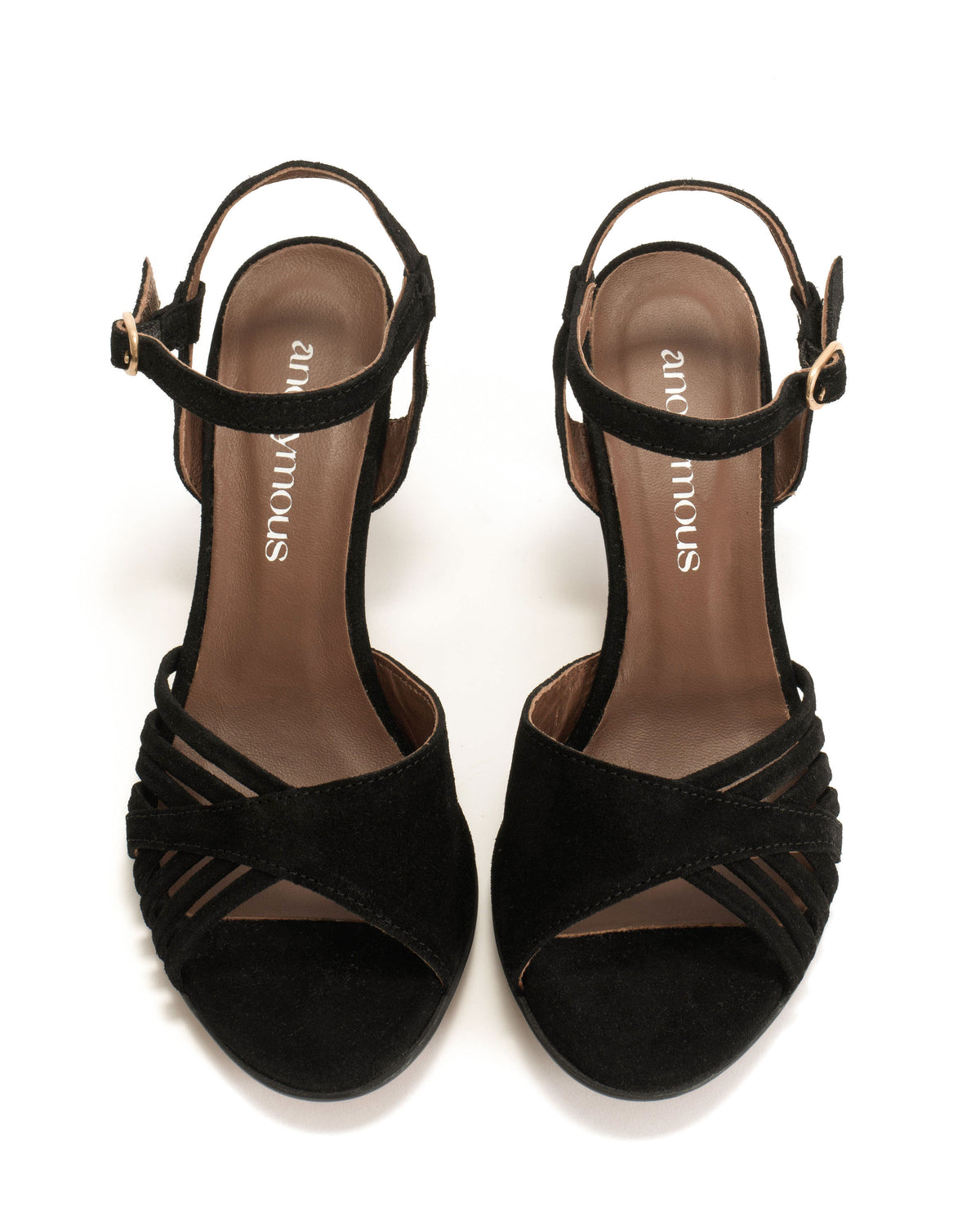 Hermine 50 stiletto Calf suede Black