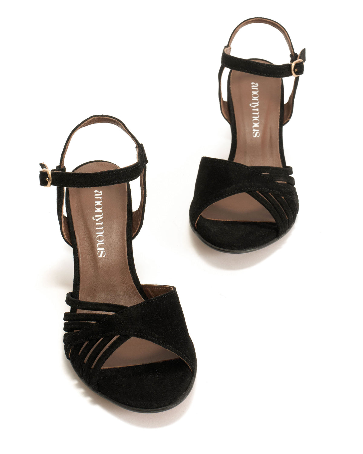 Hermine 50 stiletto Calf suede Black