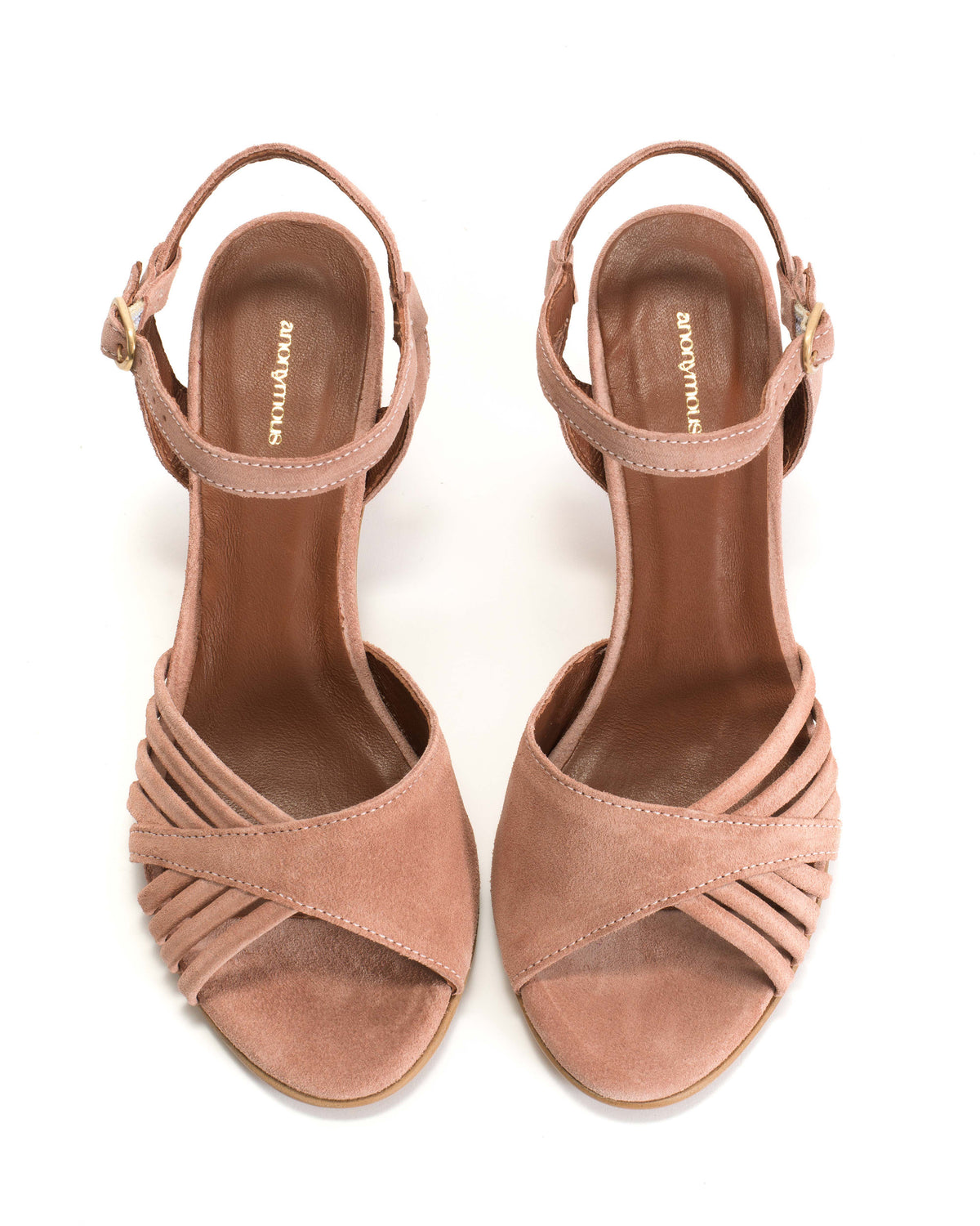 Hermine 50 stiletto Calf suede Burned rose