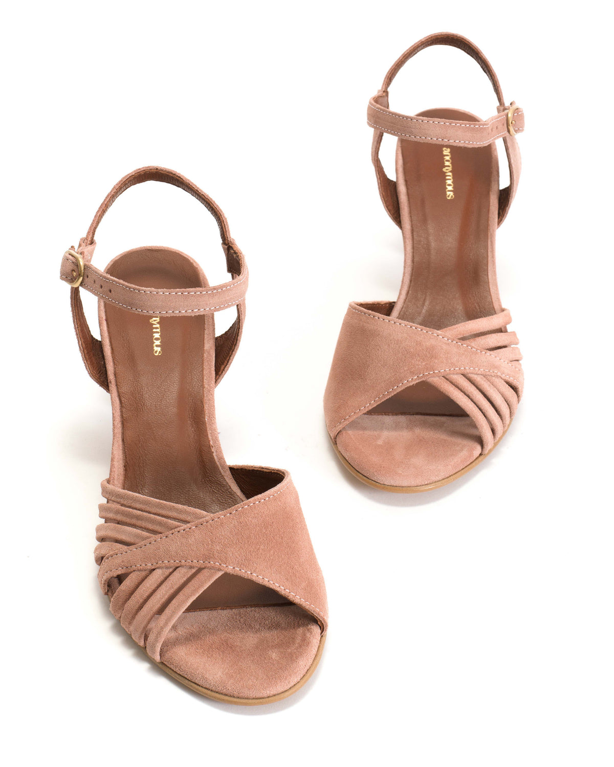 Hermine 50 stiletto Calf suede Burned rose