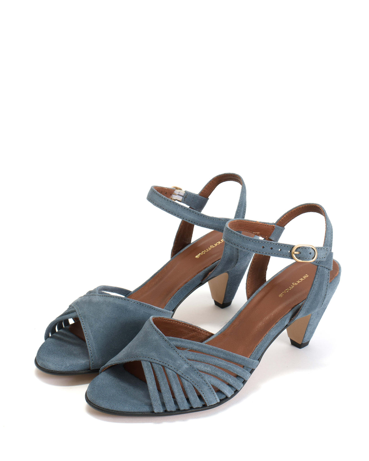 Hermine 50 stiletto Calf suede Denim blue