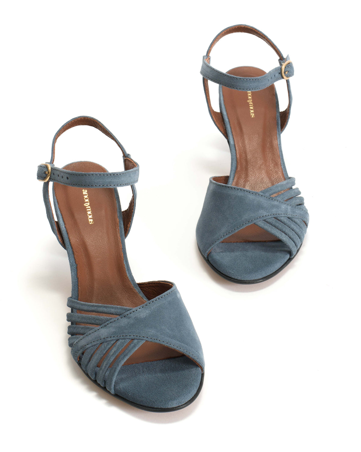 Hermine 50 stiletto Calf suede Denim blue