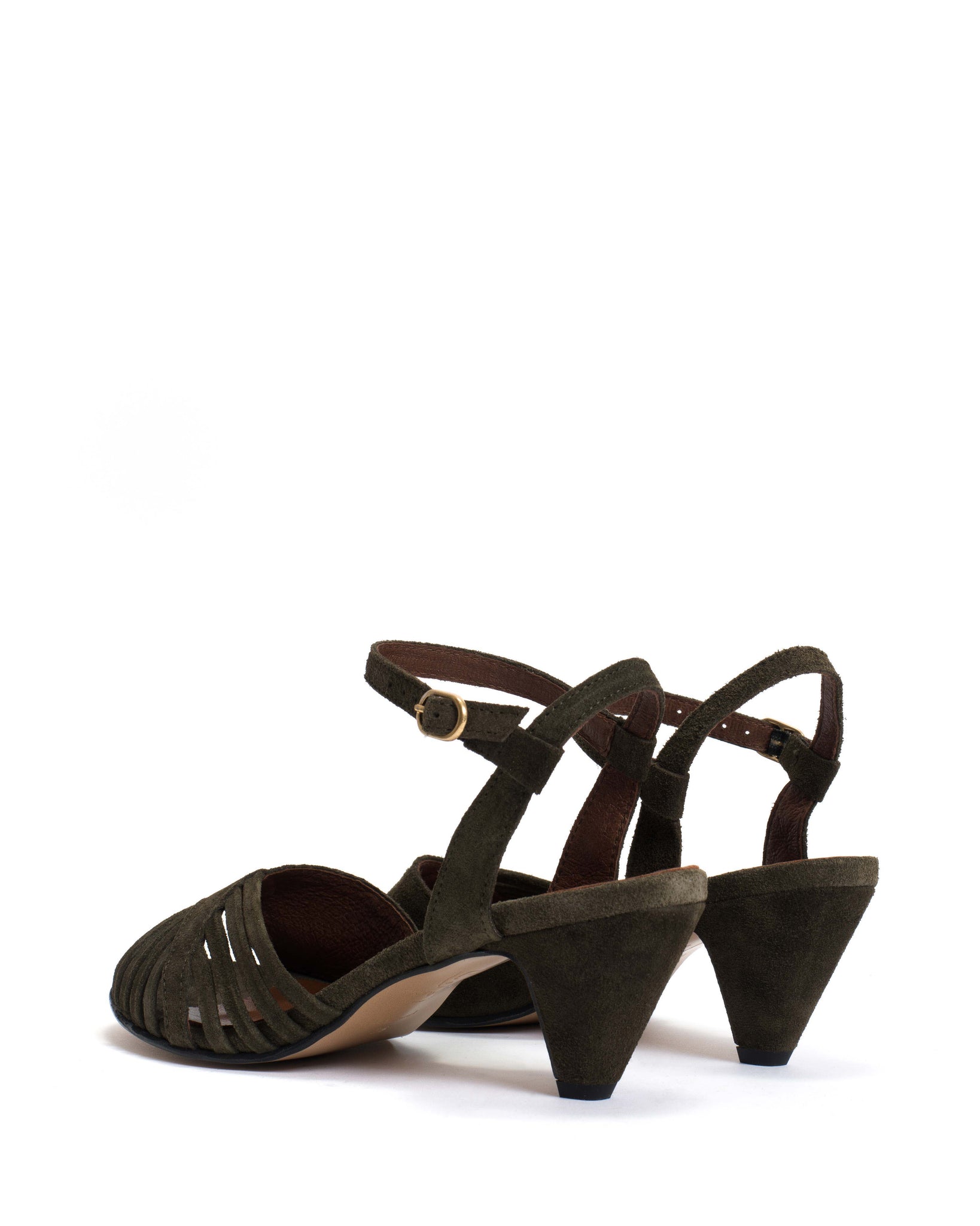 Hermine Calf suede Moss green
