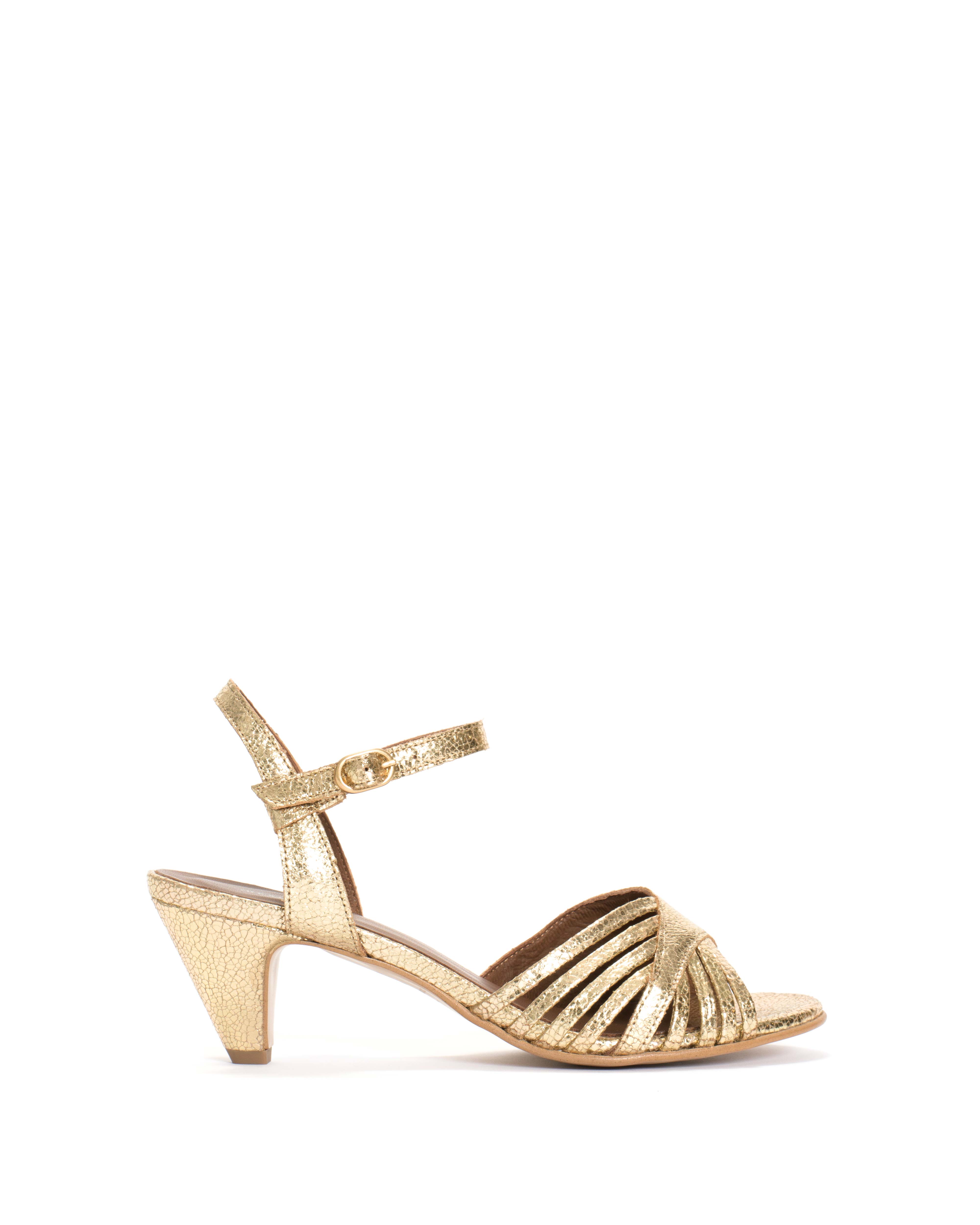 Hermine 50 stiletto Crackled metallic goat