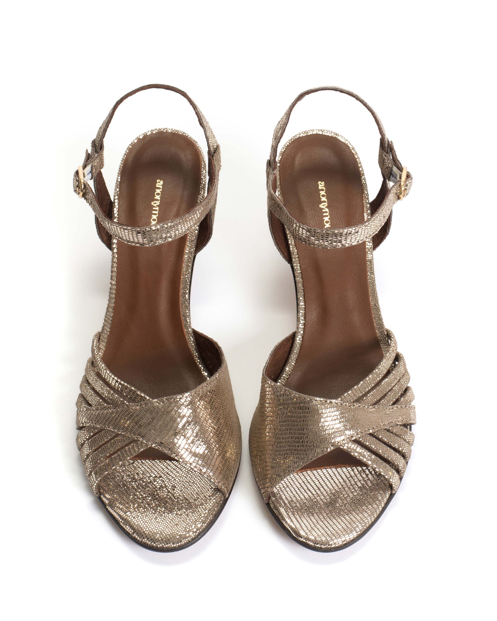 Hermine Lizard metallic goat Vintage champagne - Anonymous Copenhagen