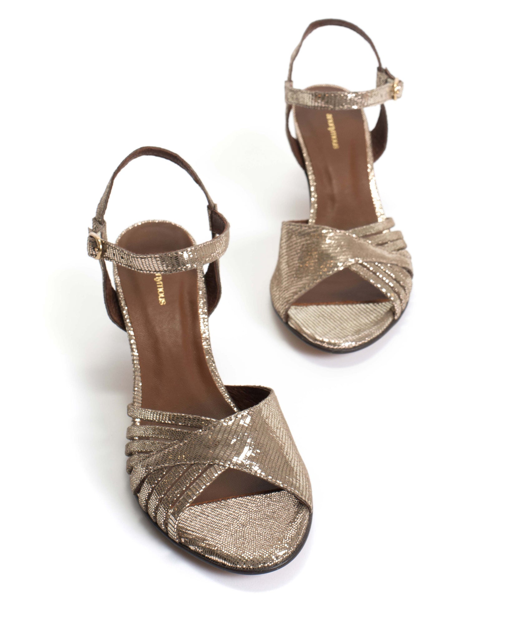Hermine Lizard metallic goat Vintage champagne - Anonymous Copenhagen