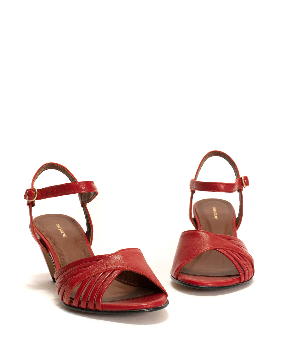 Hermine 50 stiletto Shiny lamb Ruby red