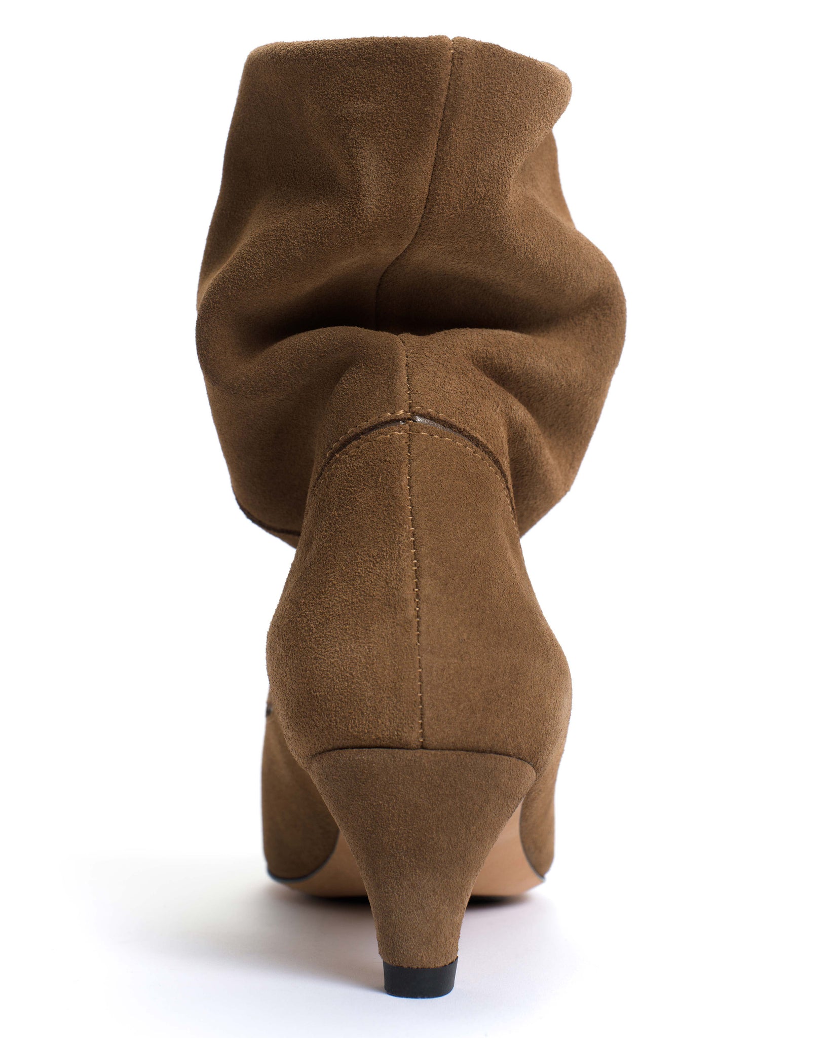 Hicha 40 stiletto Calf suede & sleek leather Cinnamon & dark taupe - Anonymous Copenhagen