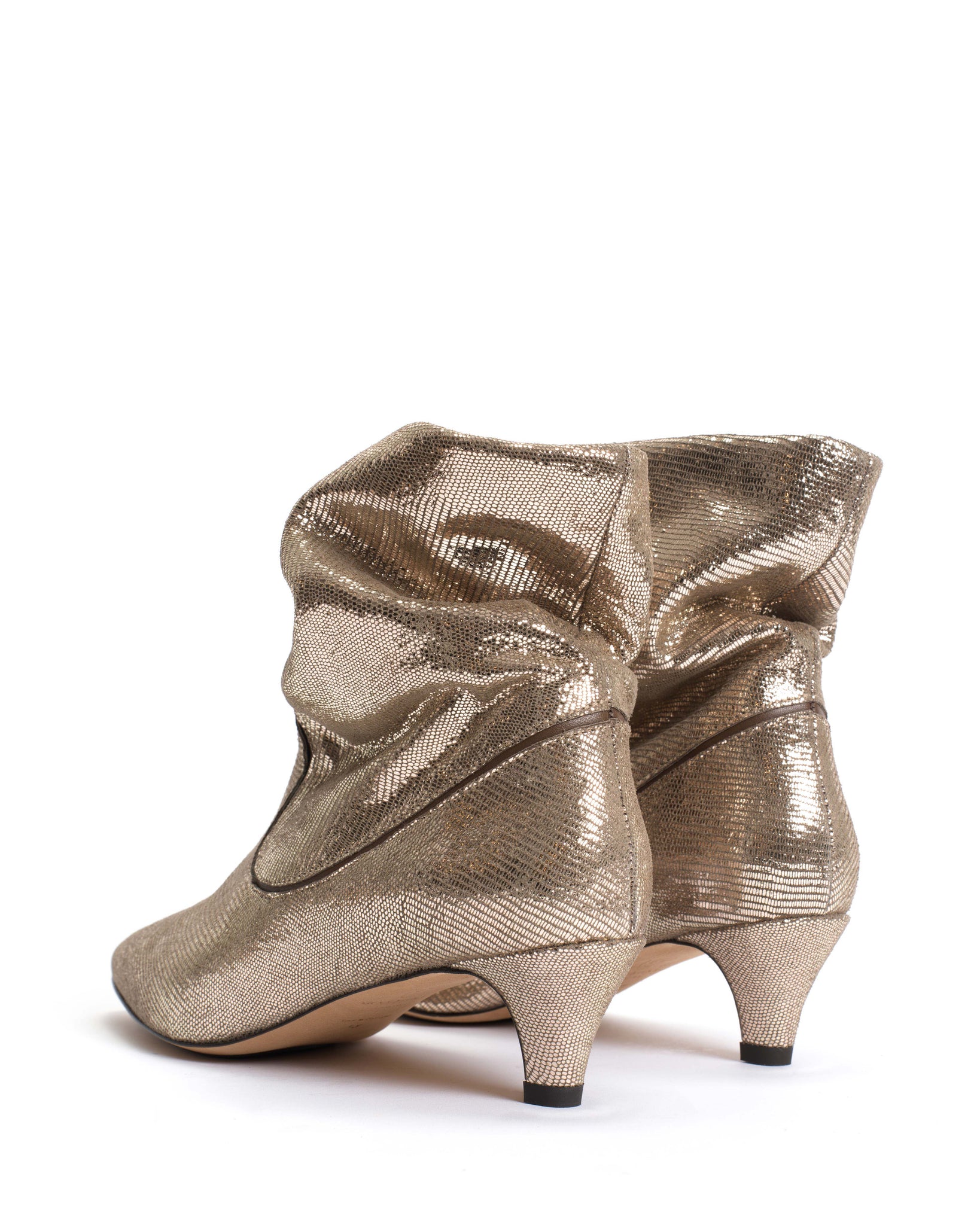 Hicha 40 stiletto Lizard metallic goat Vintage champagne - Anonymous Copenhagen