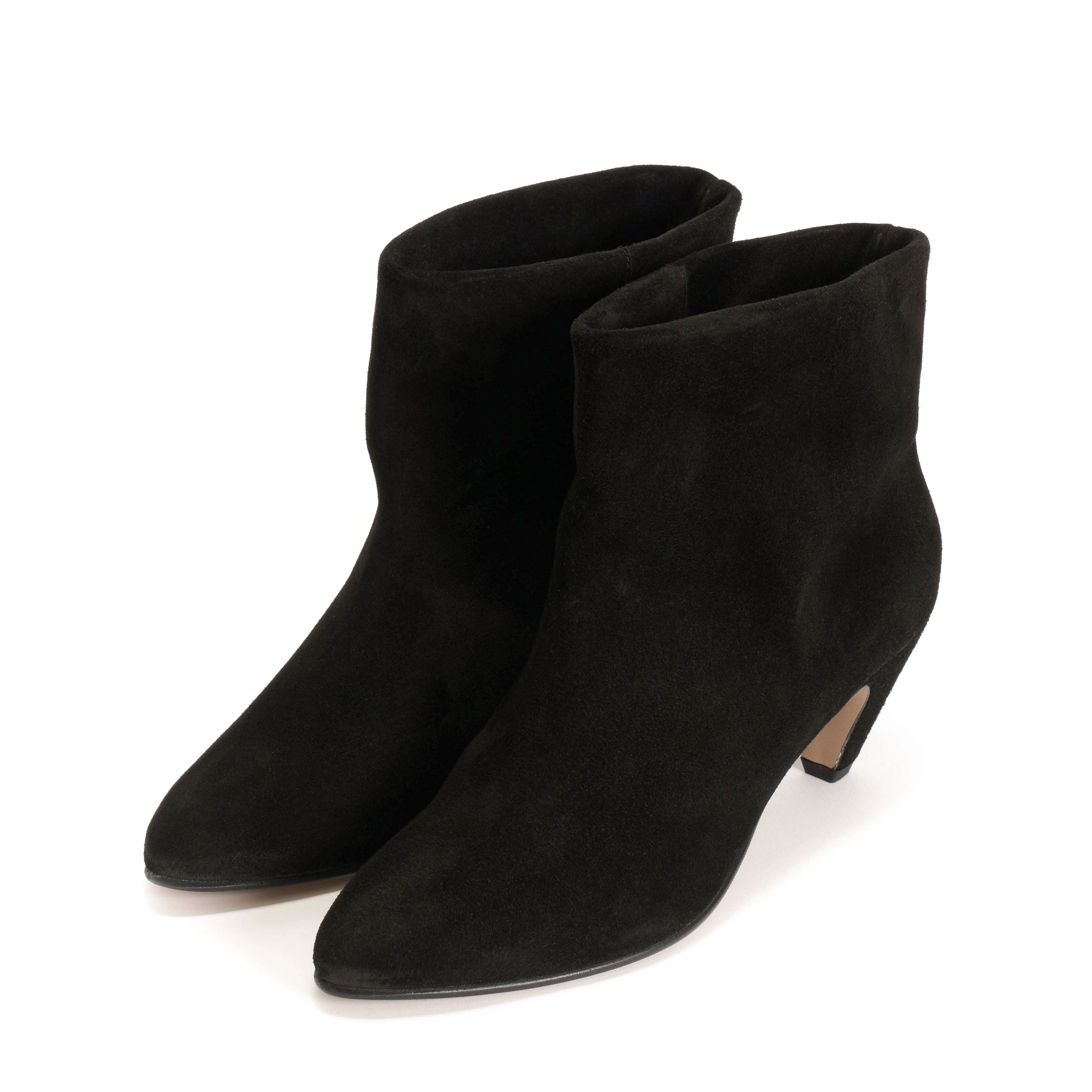 Hilly 50 Stiletto Calf Suede Black
