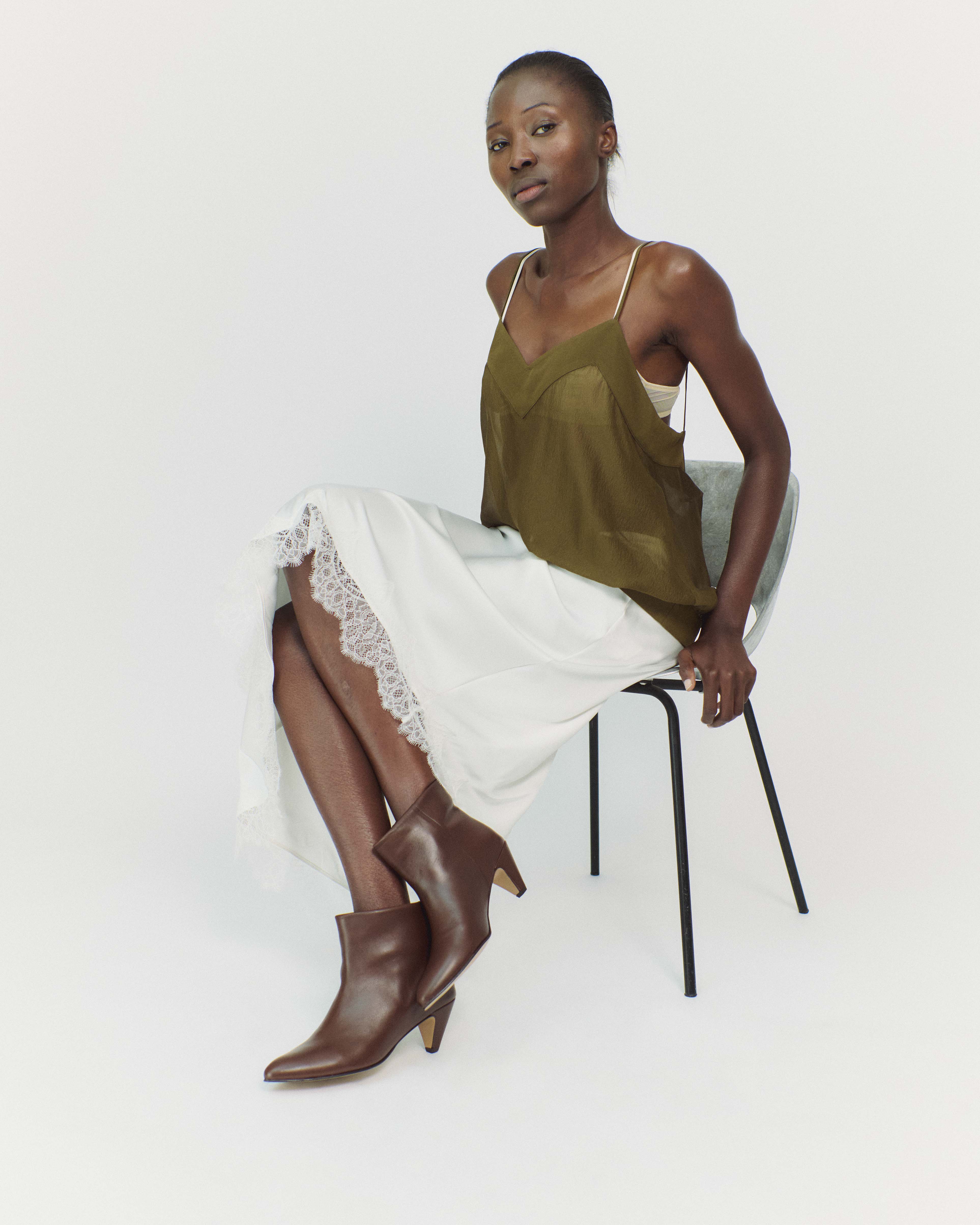 Hilly 50 stiletto Soft calf Chocolate