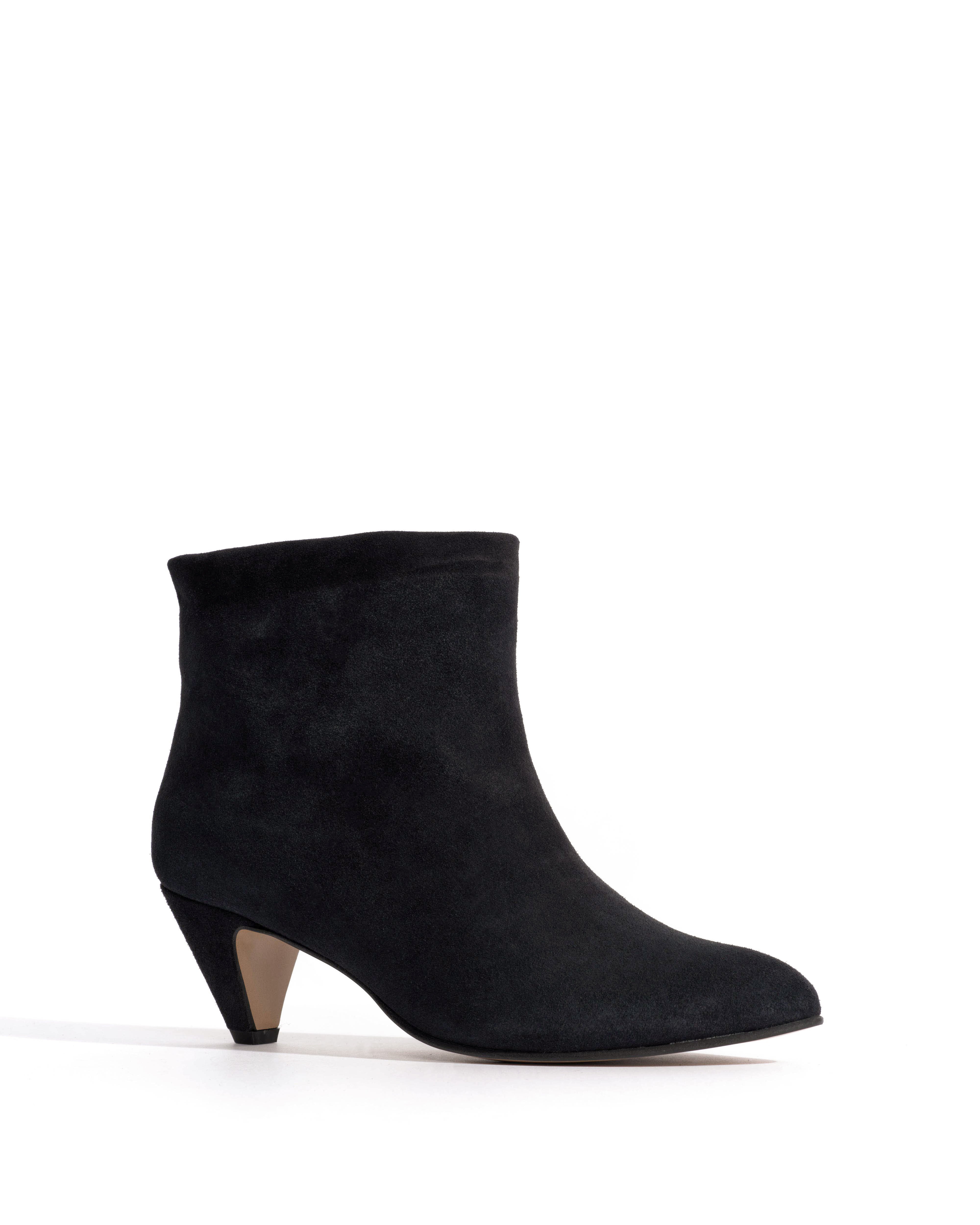 Hilly 50 stiletto Calf suede Off black