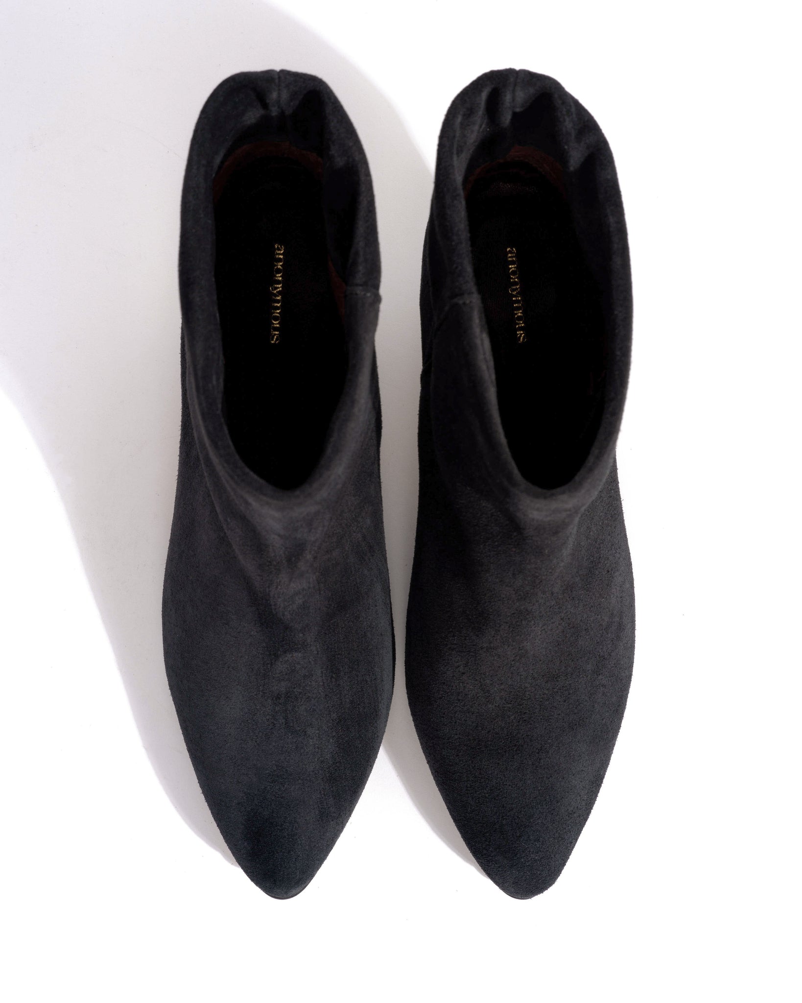 Hilly 50 stiletto Calf suede Off black - Anonymous Copenhagen