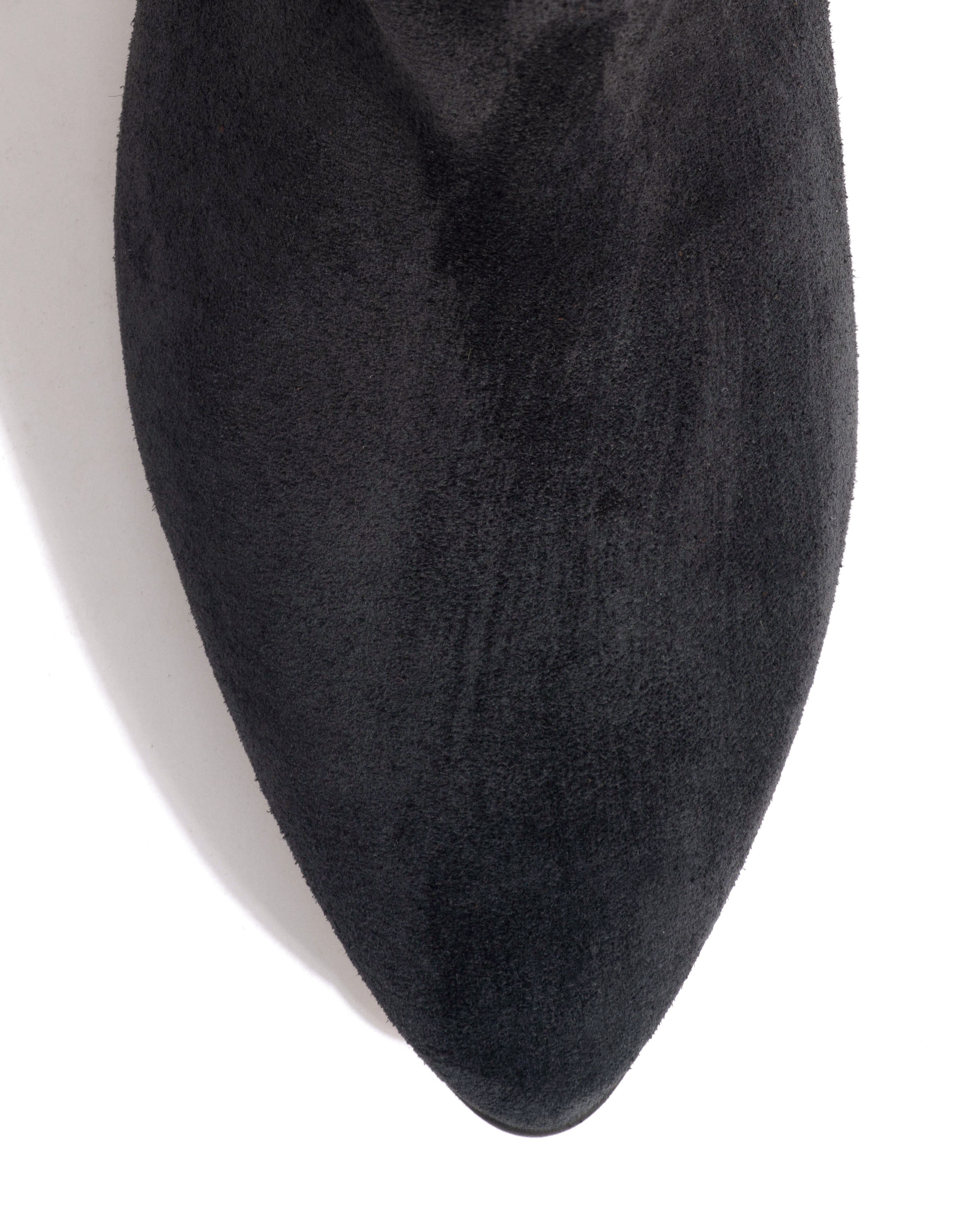 Hilly 50 stiletto Calf suede Off black