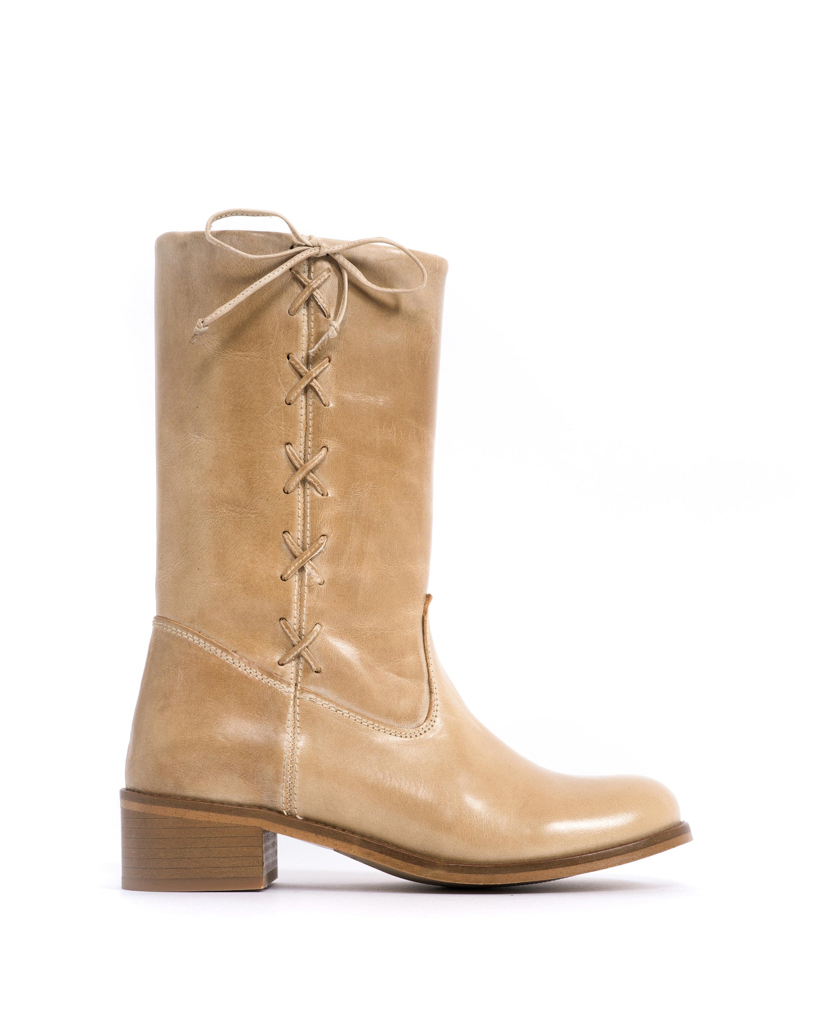 Dico Julia Laces Escovado Light Tan - Dico Copenhagen: Ankle boots