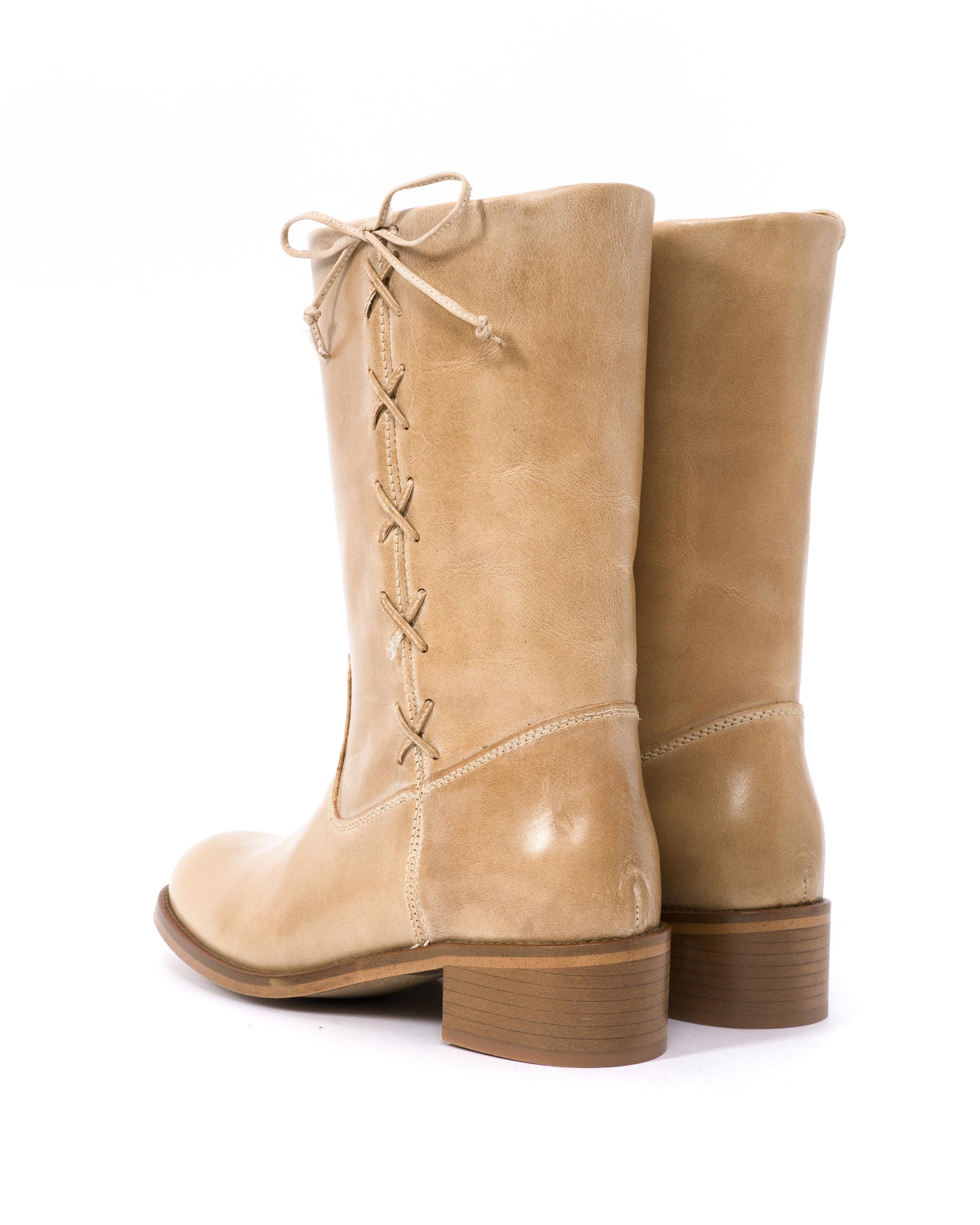 Dico Julia Laces Escovado Light Tan - Dico Copenhagen: Ankle boots