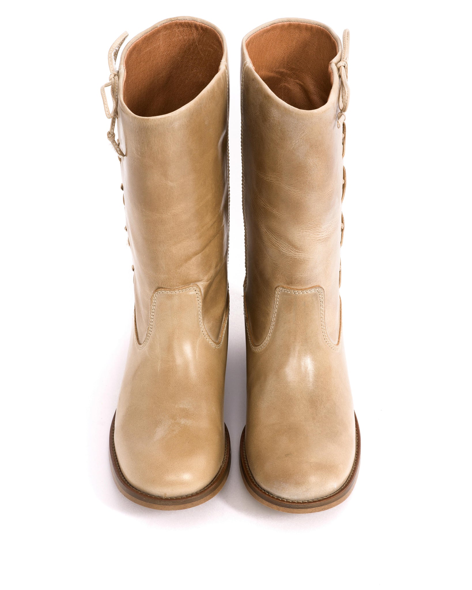 Dico Julia Laces Escovado Light Tan - Dico Copenhagen: Ankle boots