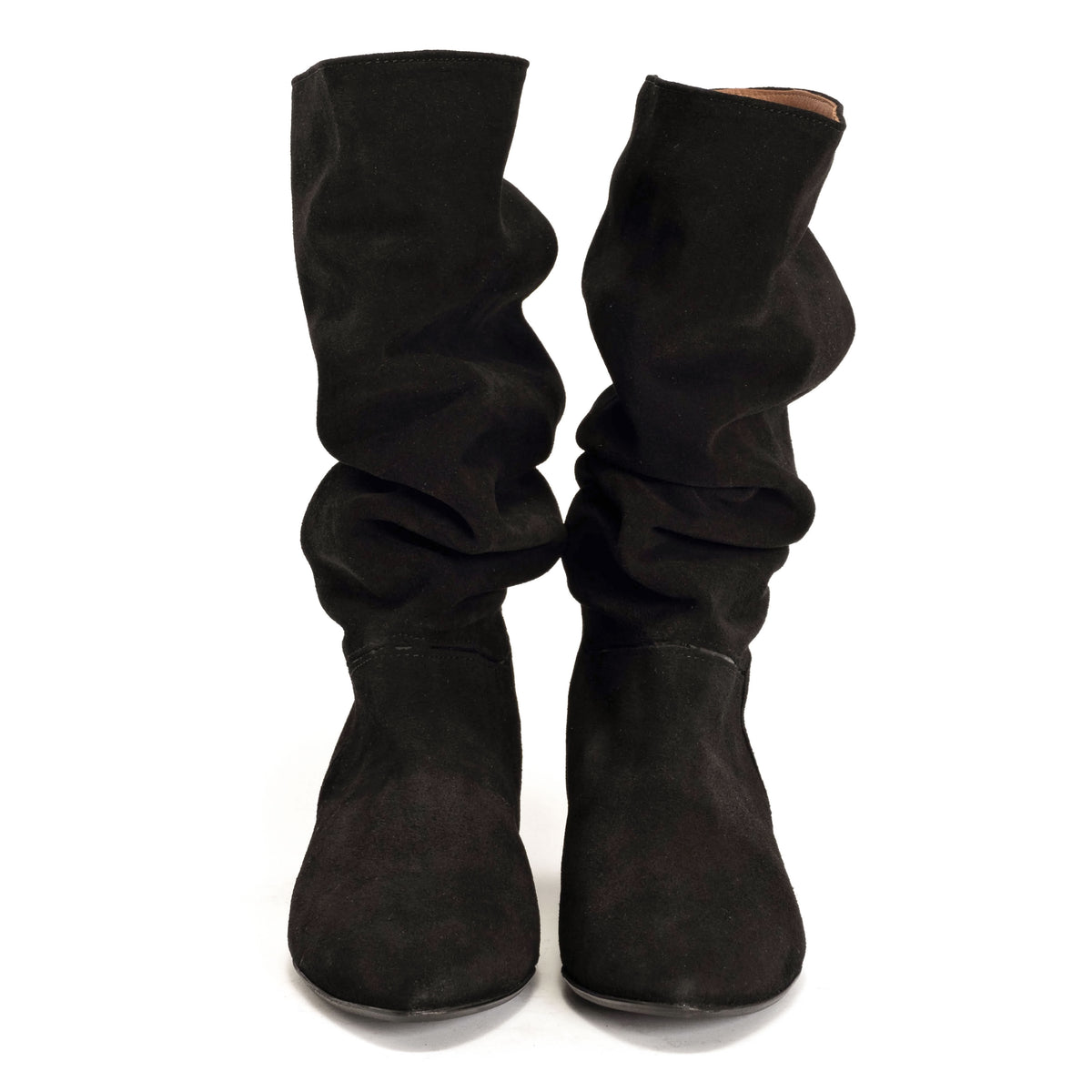 Jasmina 20 Calf suede & sleek leather Black
