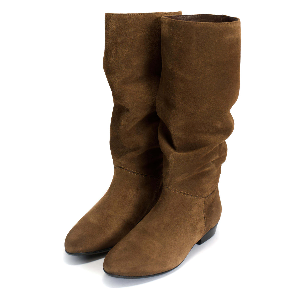 Jasmina 20 Calf suede & sleek leather Cinnamon & dark taupe