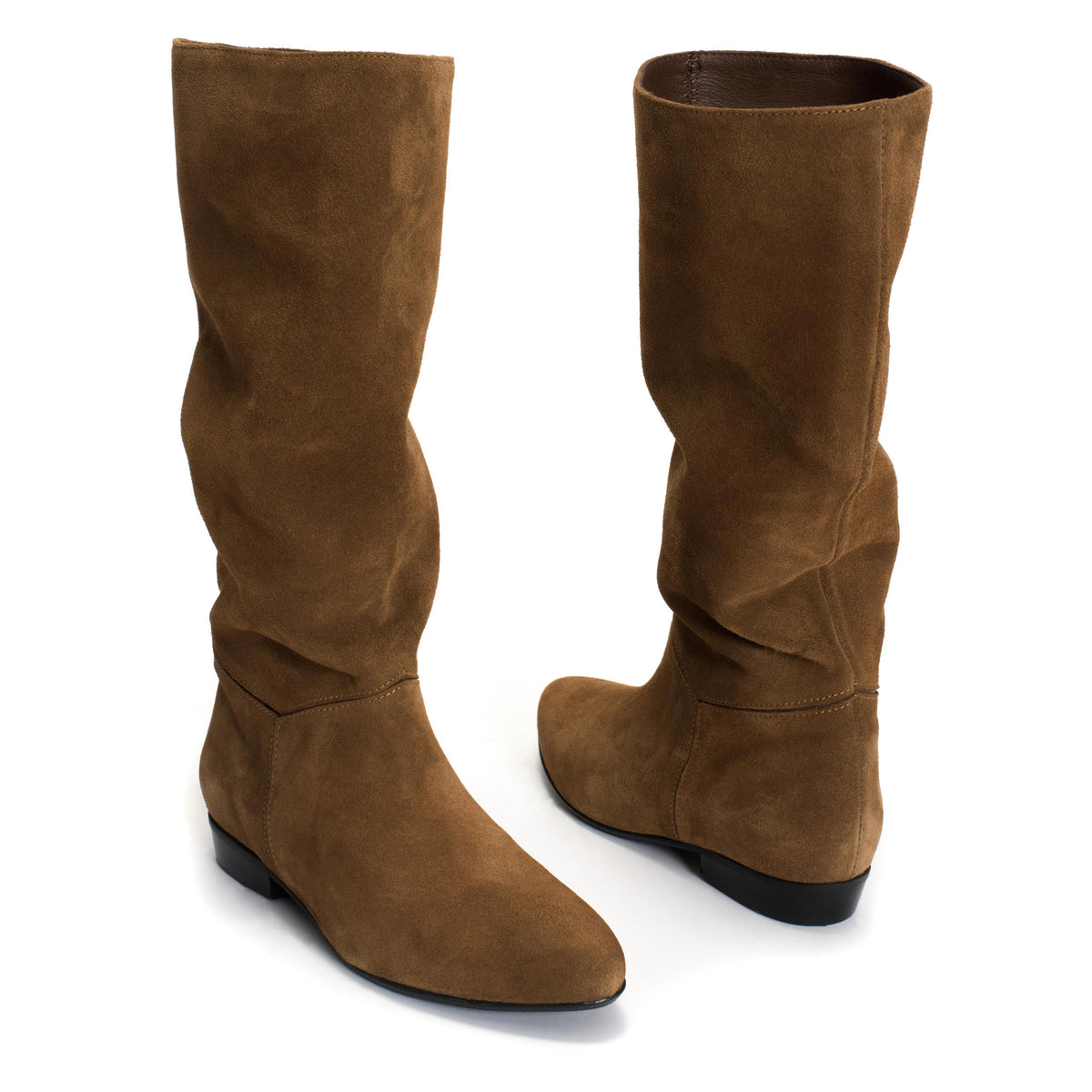 Jasmina 20 Calf suede & sleek leather Cinnamon & dark taupe