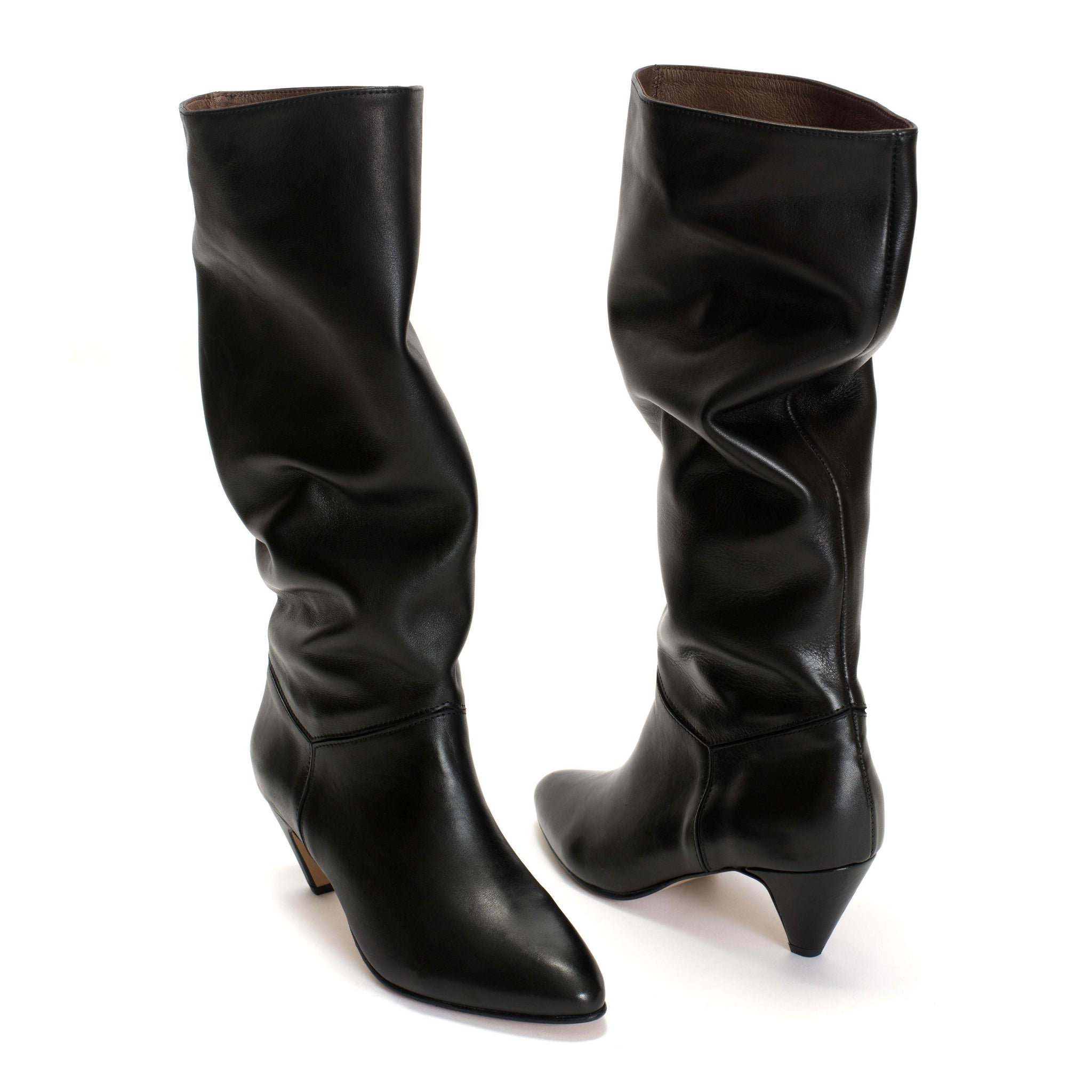 Jasmina 50 stiletto Soft calf & calf suede Black - Anonymous Copenhagen