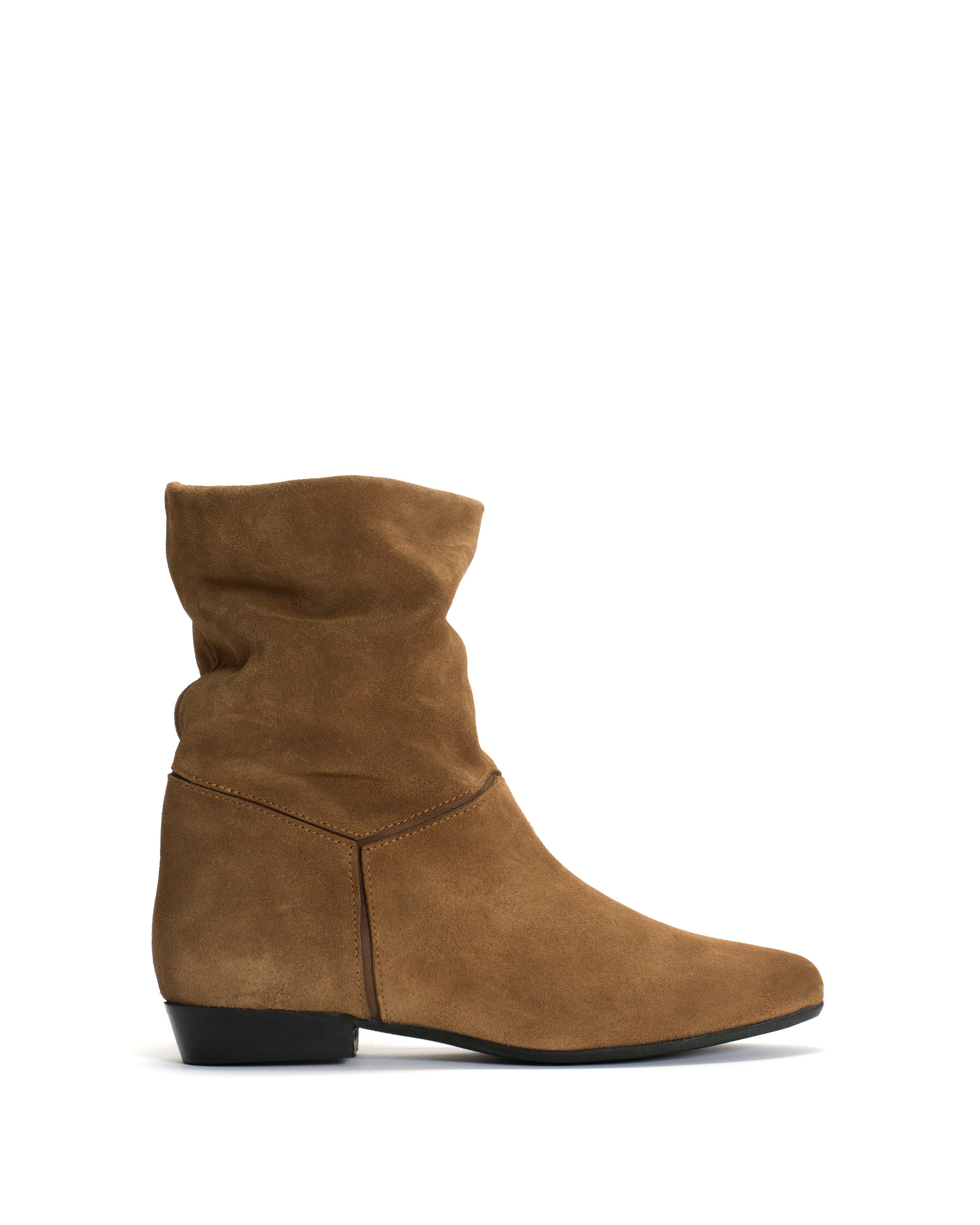 Jassi 20 Calf suede & sleek leather Cinnamon & dark