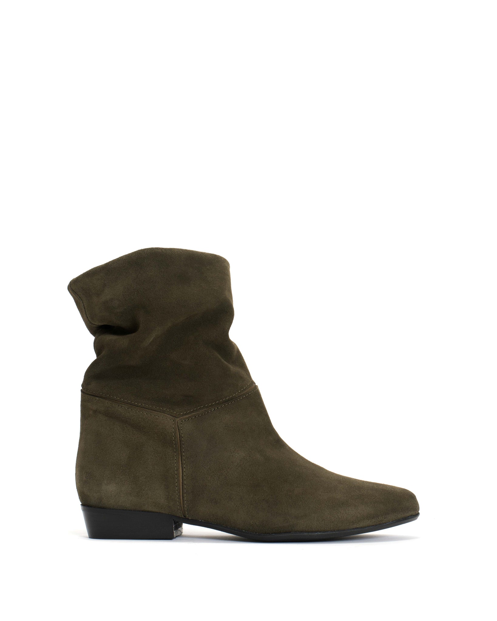 Jassi 20 Calf suede & sleek leather Moss green & olive green - Anonymous Copenhagen