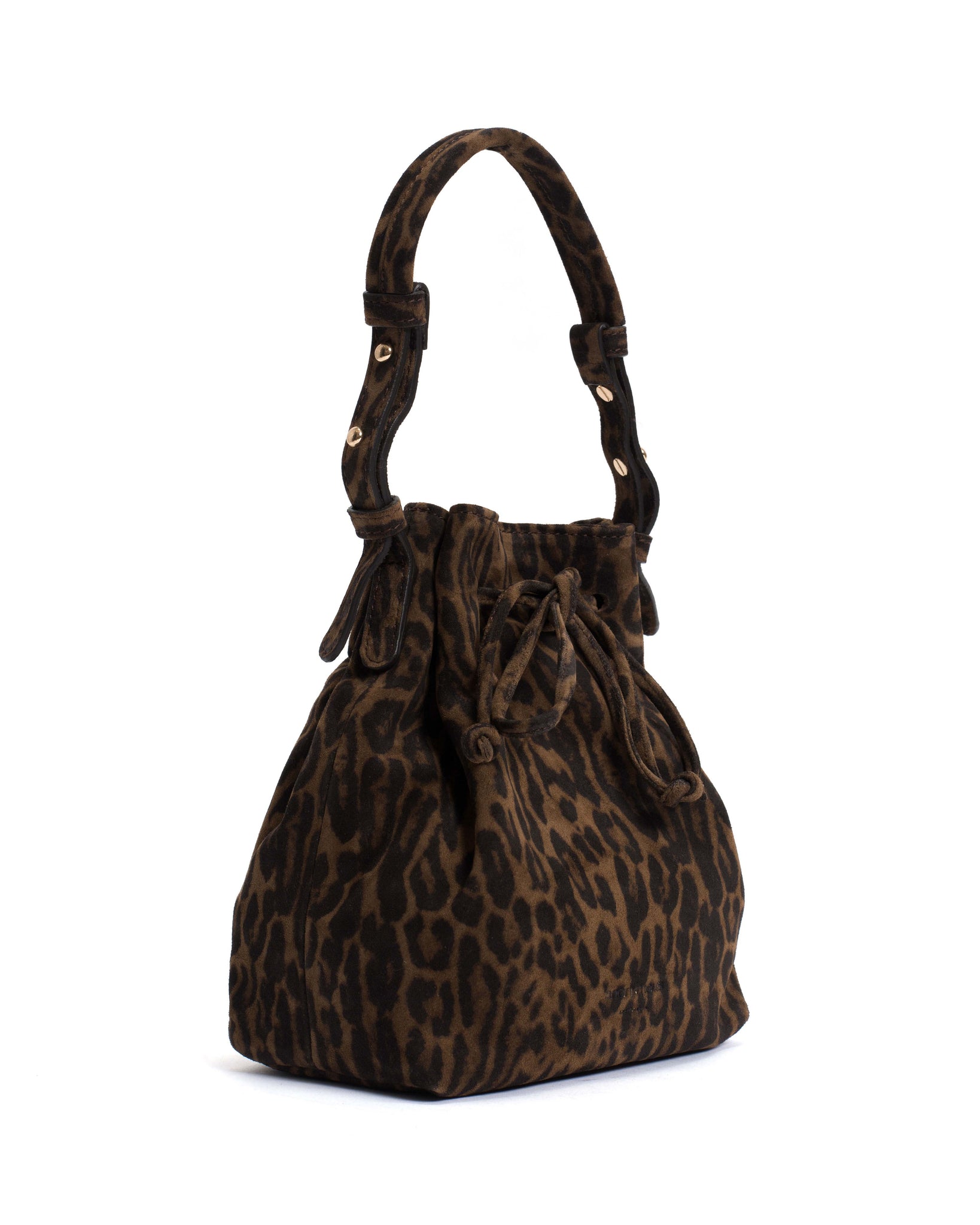 Kacey petite bucket bag Calf suede print Jaguar - Anonymous Copenhagen