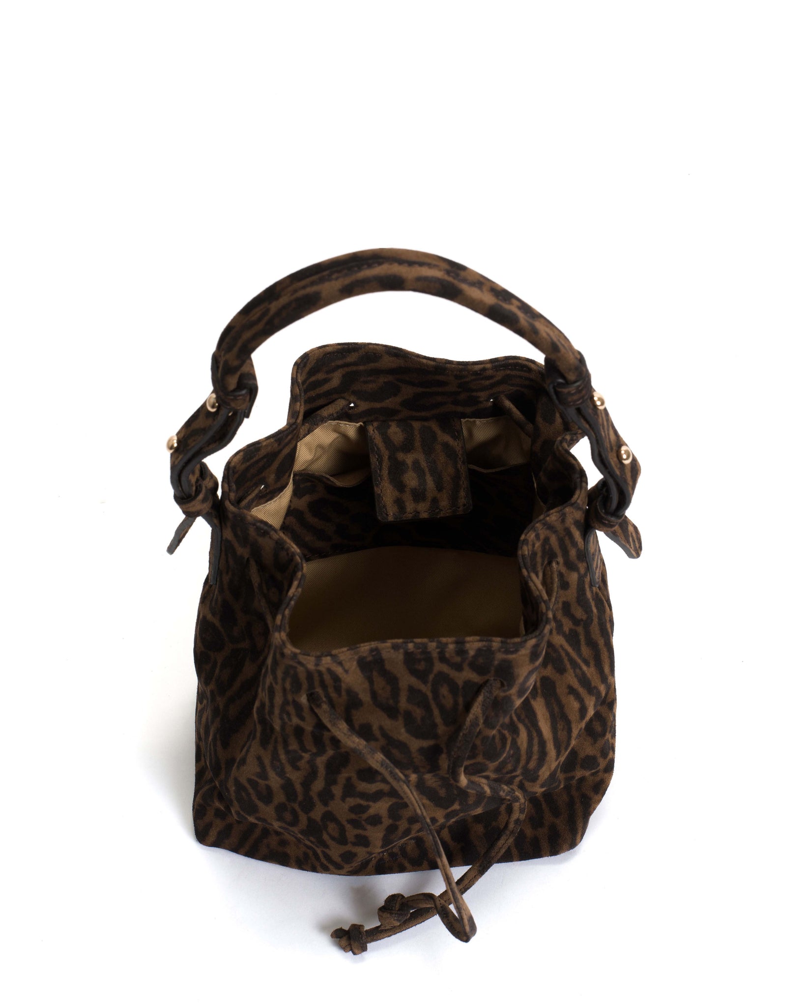 Kacey petite bucket bag Calf suede print Jaguar - Anonymous Copenhagen