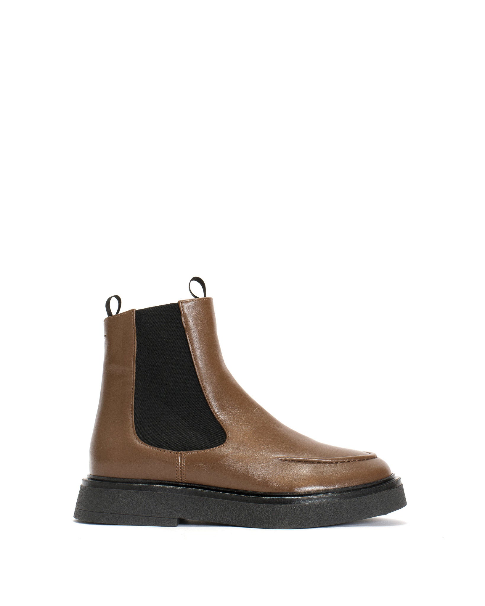 Kikie flat platform Soft calf & sole Dark taupe &