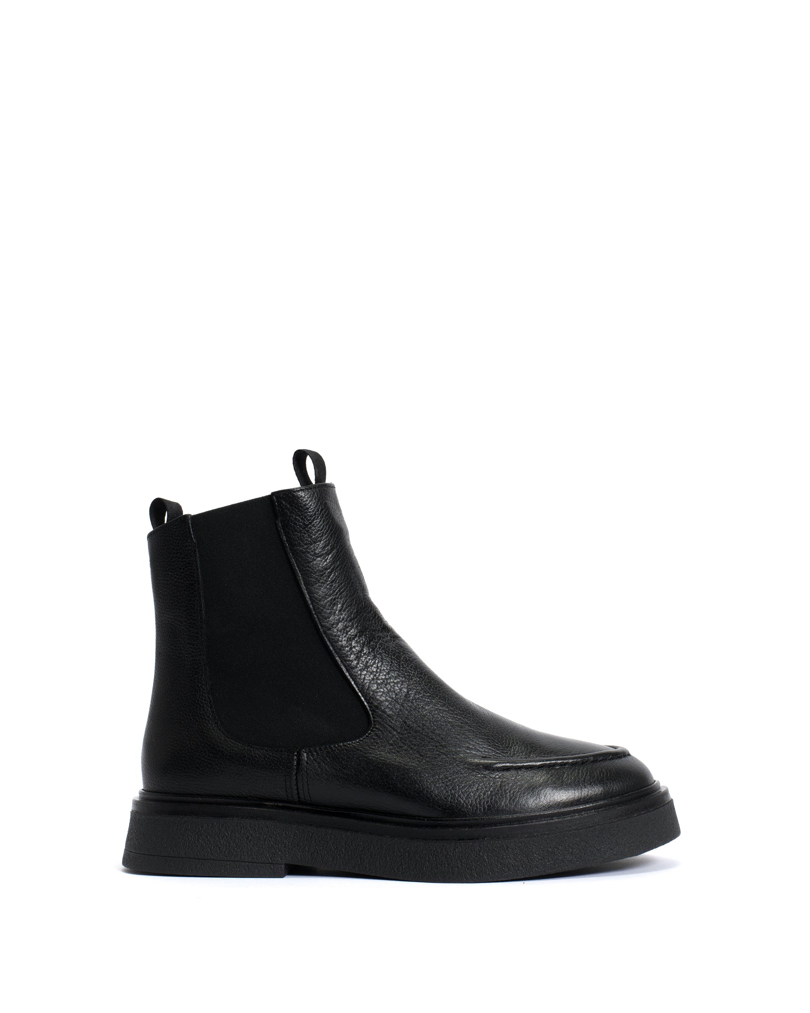 Kikie flat platform Grained soft calf & sole Black & Black - Anonymous Copenhagen