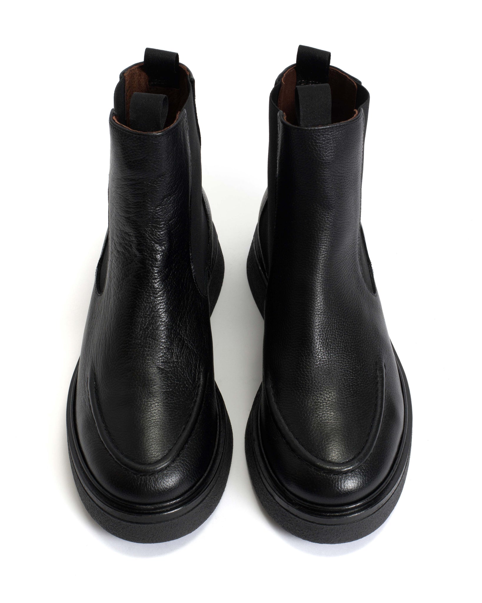 Kikie flat platform Grained soft calf & sole Black & Black - Anonymous Copenhagen