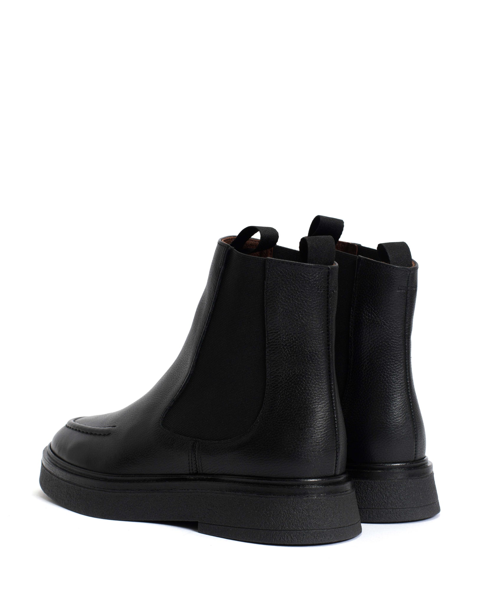 Kikie flat platform Grained soft calf & sole Black & Black - Anonymous Copenhagen