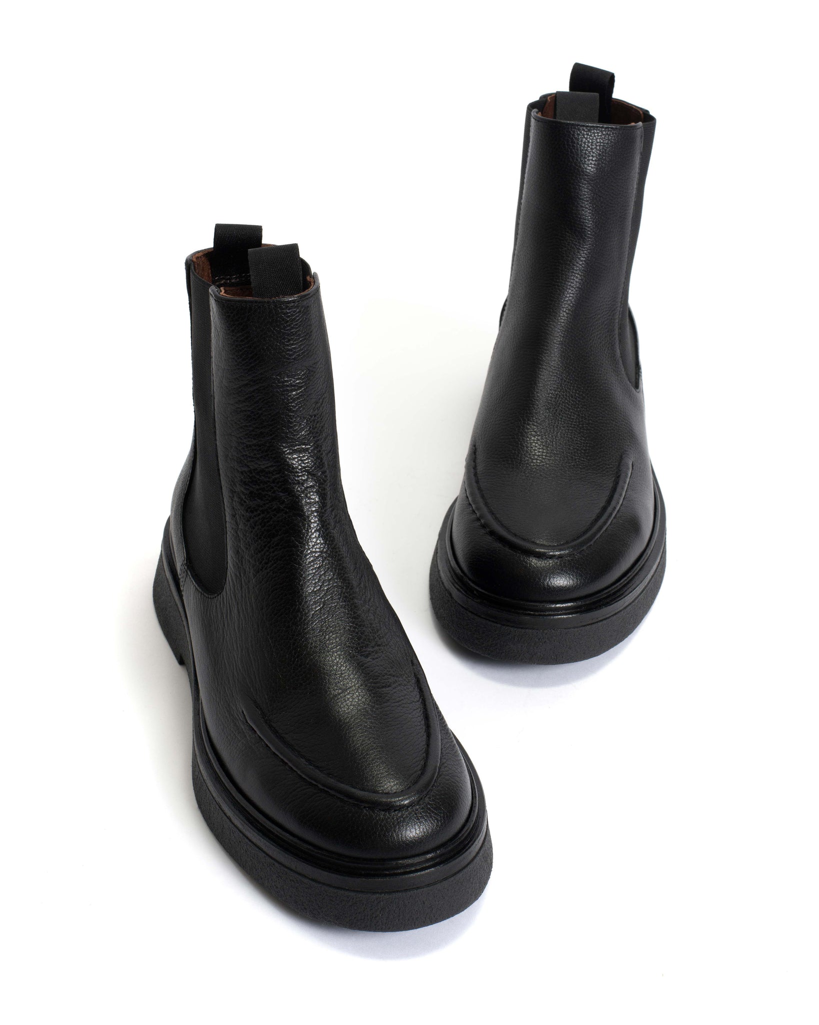 Kikie flat platform Grained soft calf & sole Black & Black - Anonymous Copenhagen