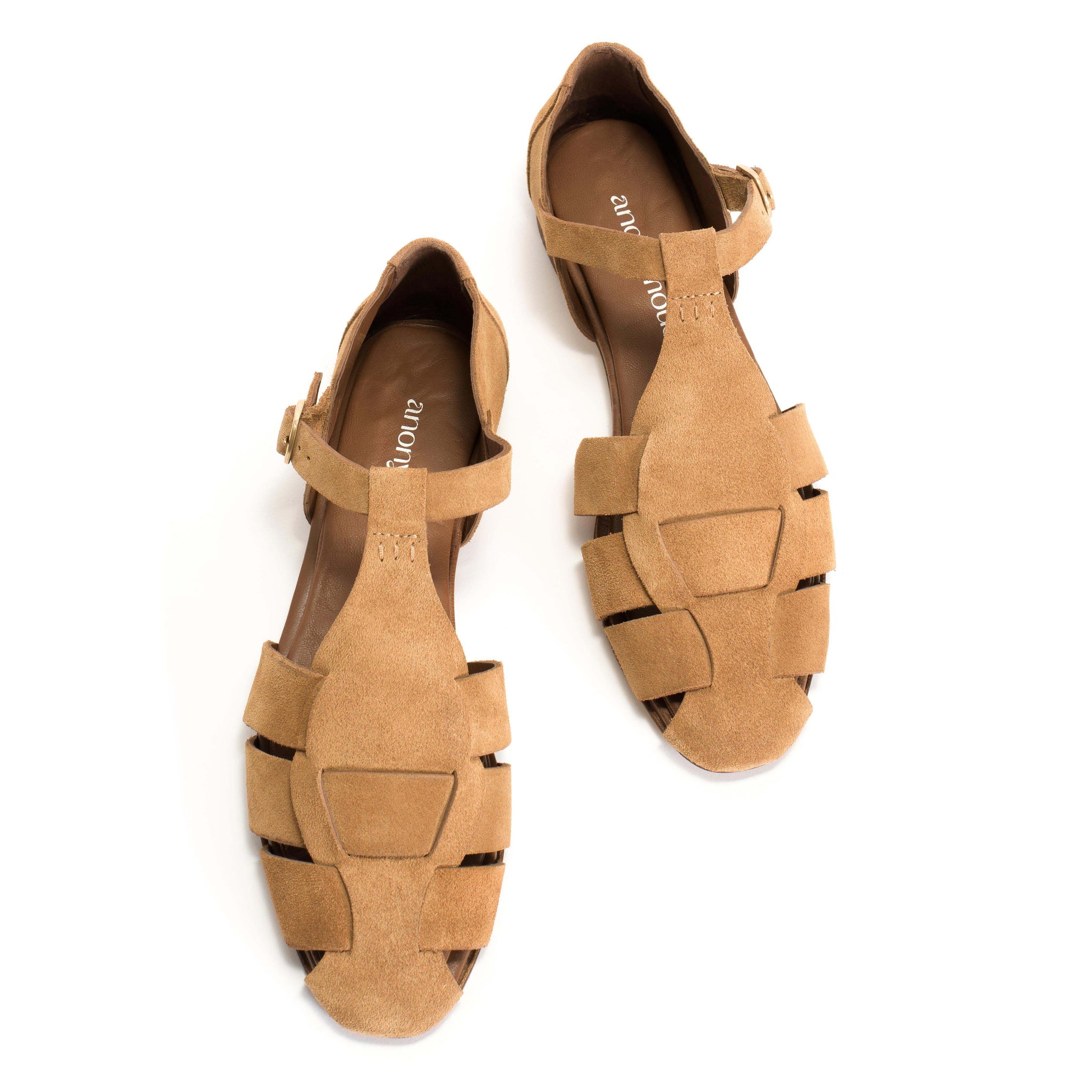 Lain flats Calf suede Bamboo brown - Anonymous Copenhagen