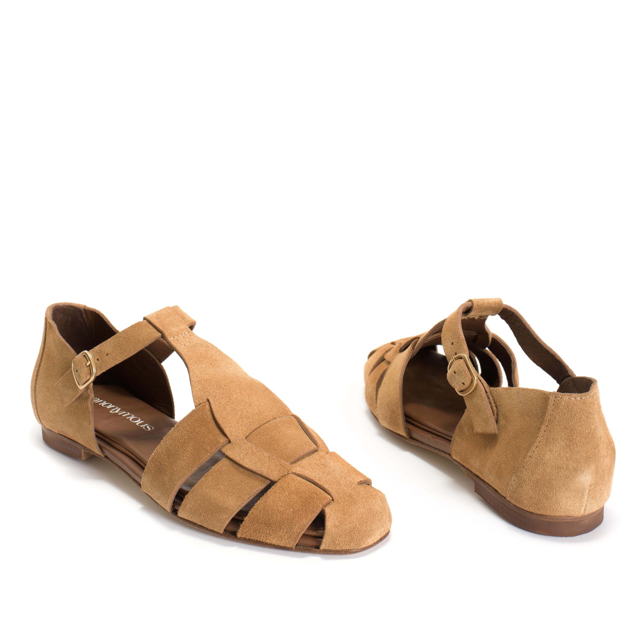 Lain flats Calf suede Bamboo brown - Anonymous Copenhagen