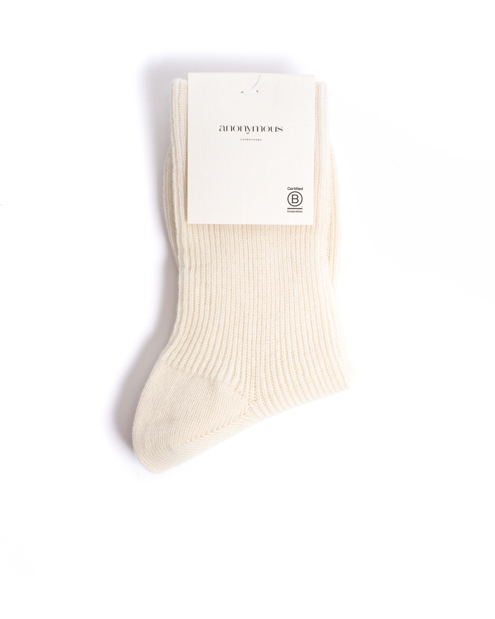 Lanai cashmere socks 70% wool 30% cashmere White sand - Anonymous Copenhagen