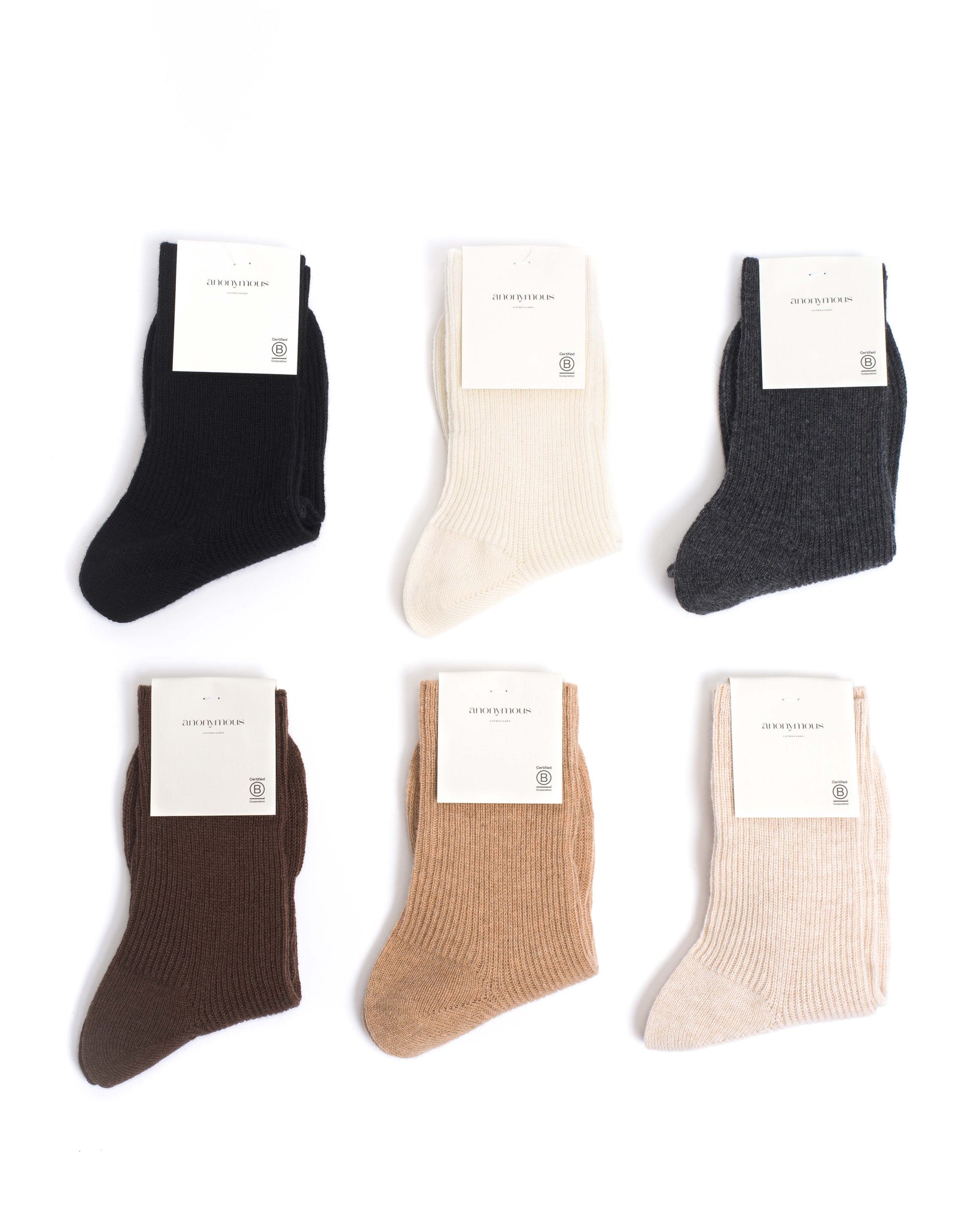 Lanai cashmere socks 70% wool 30% cashmere White sand - Anonymous Copenhagen