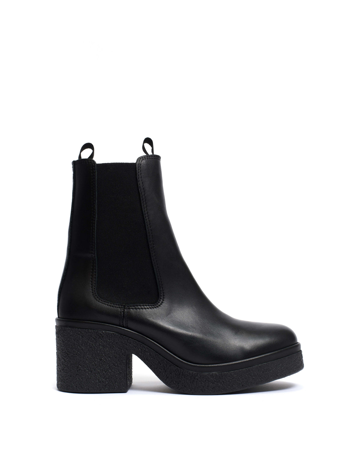 Laurell 65 platform Soft calf & sole Black & black