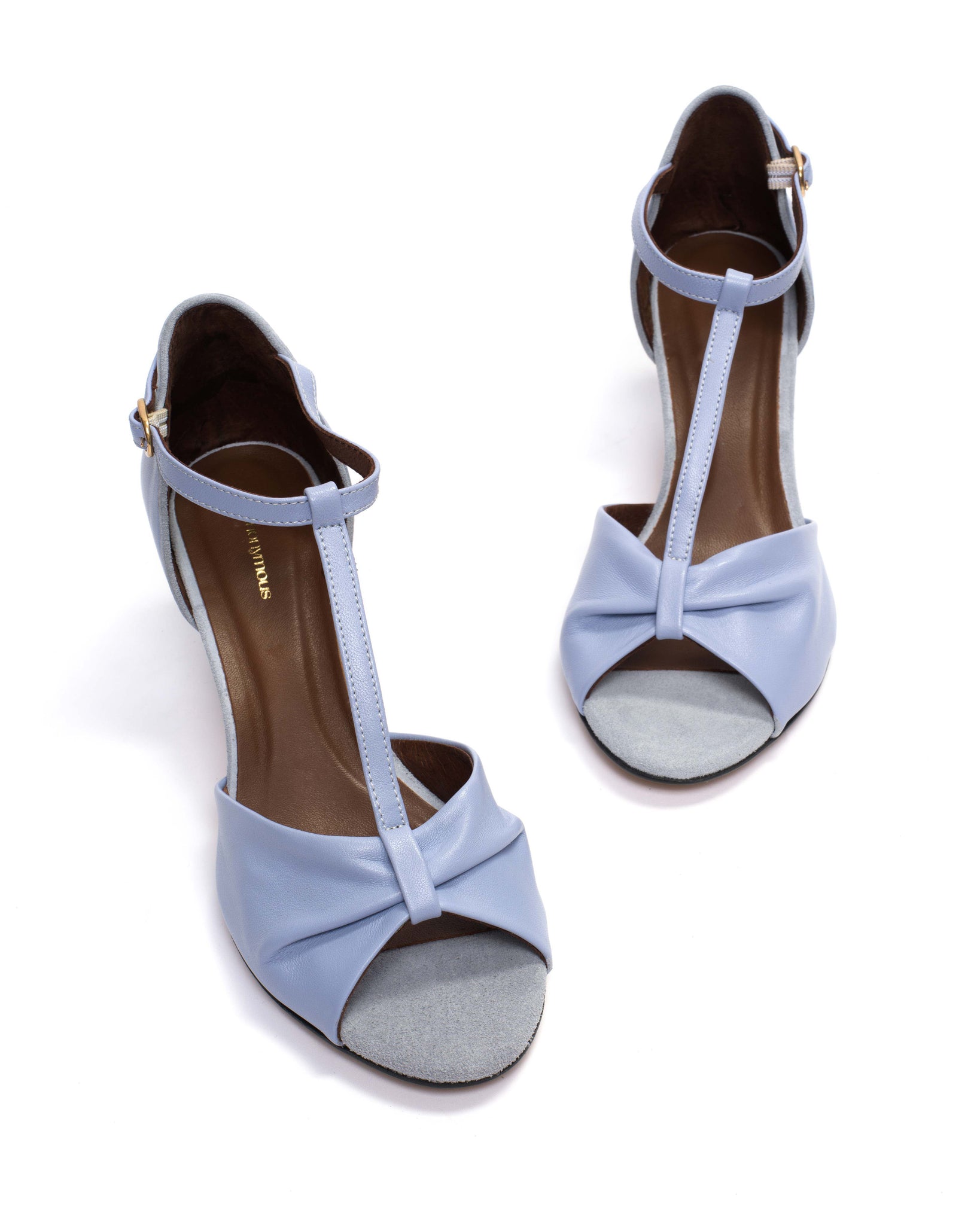 Linette 50 stiletto Shiny lamb Lichen blue - Anonymous Copenhagen