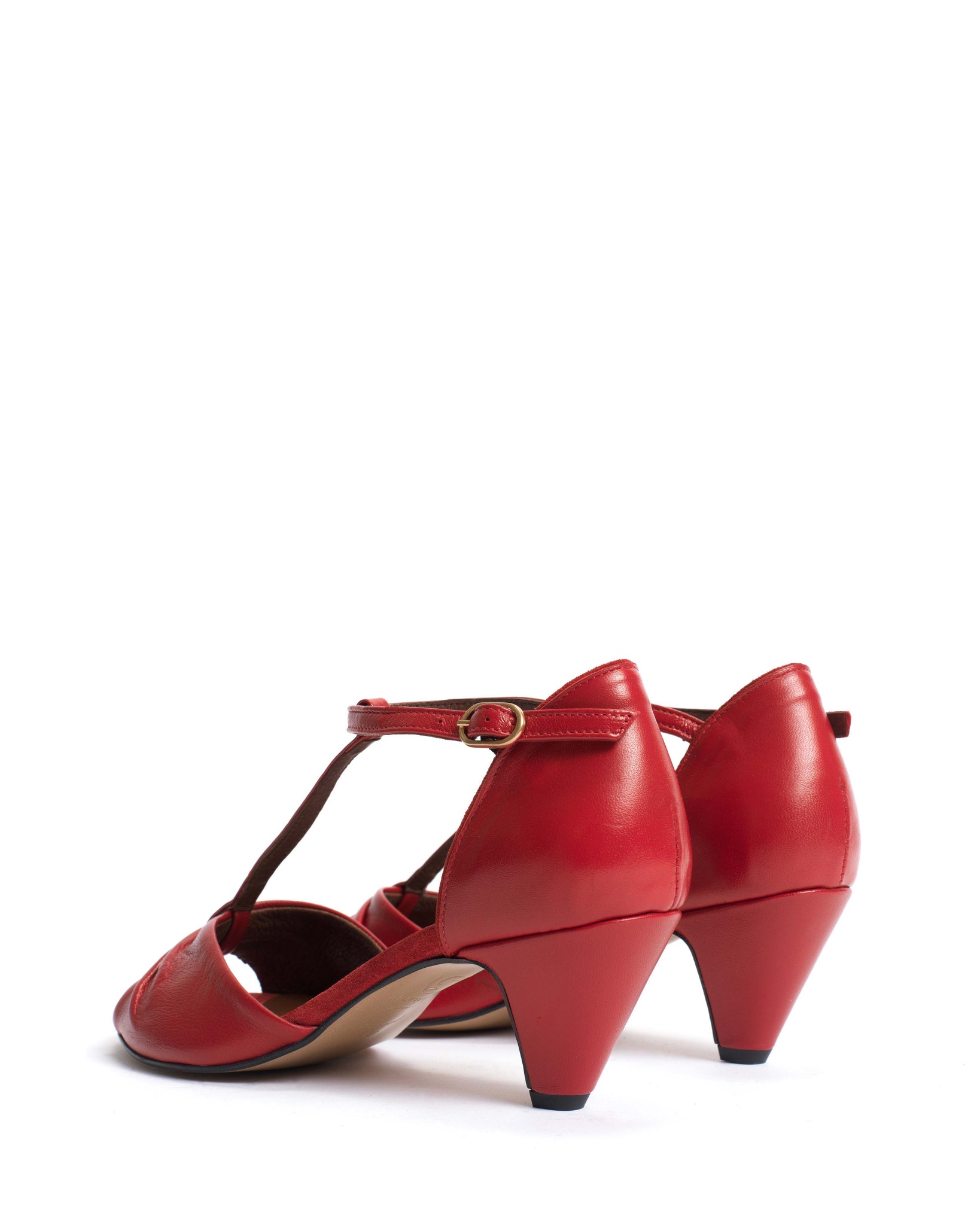 Linette 50 stiletto Shiny lamb Ruby red - Anonymous Copenhagen