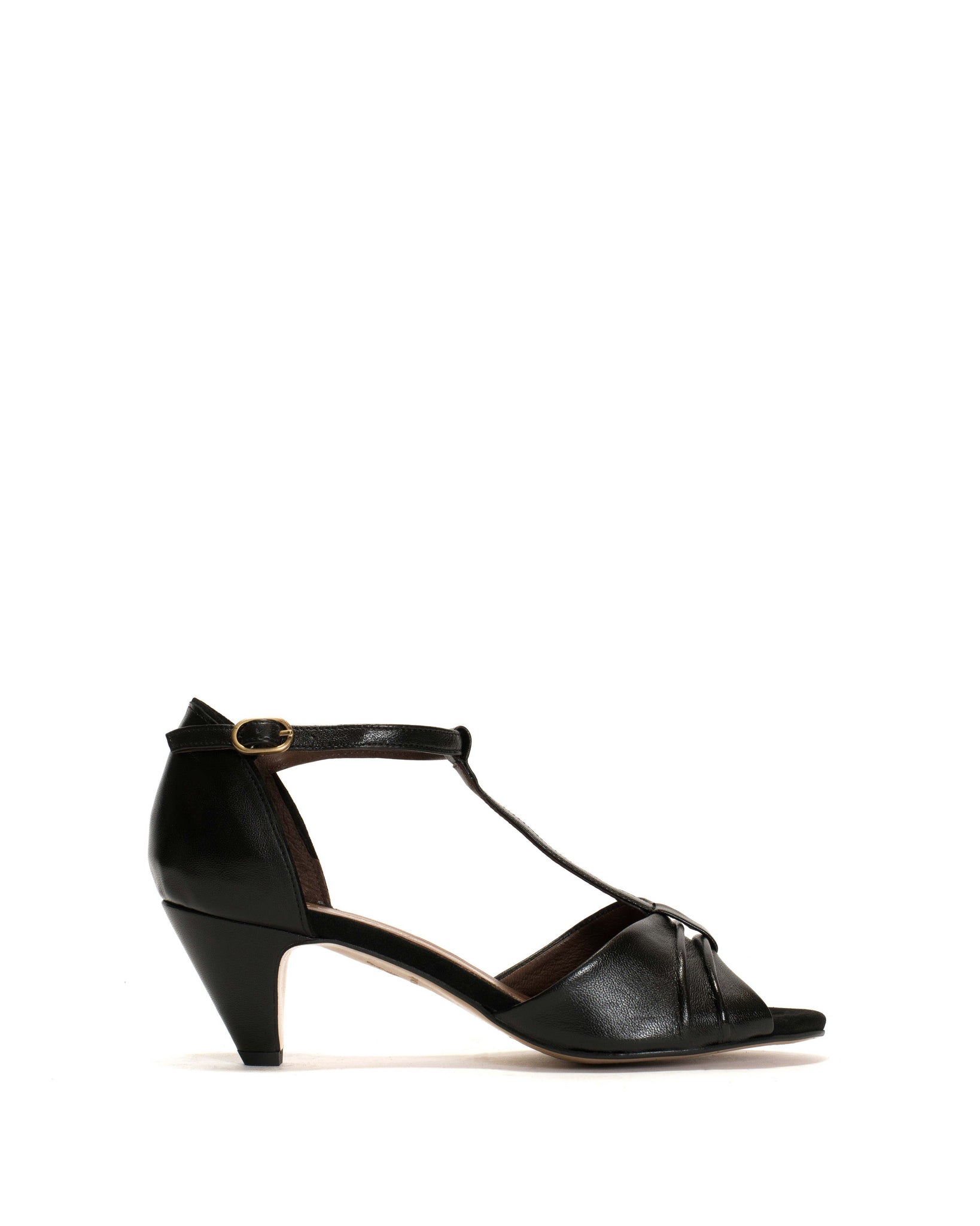 Linette 50 stiletto Shiny lamb & calf suede Black - Anonymous Copenhagen