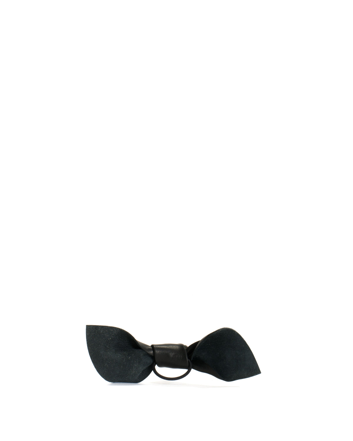 Linnie hair elastic grand bow Shiny lamb Black