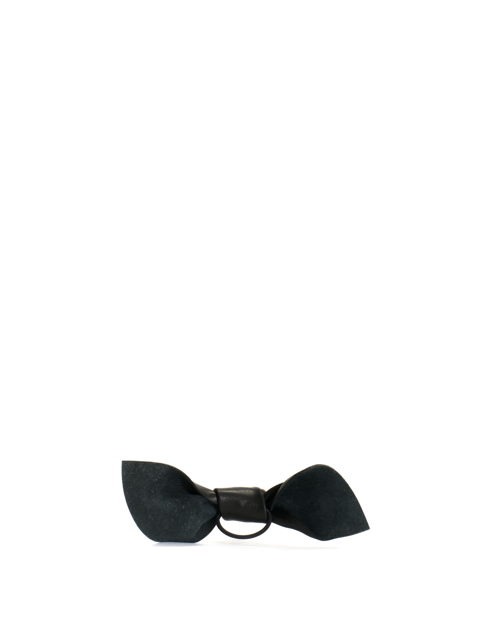 Linnie hair elastic grand bow Shiny lamb Black - Anonymous Copenhagen