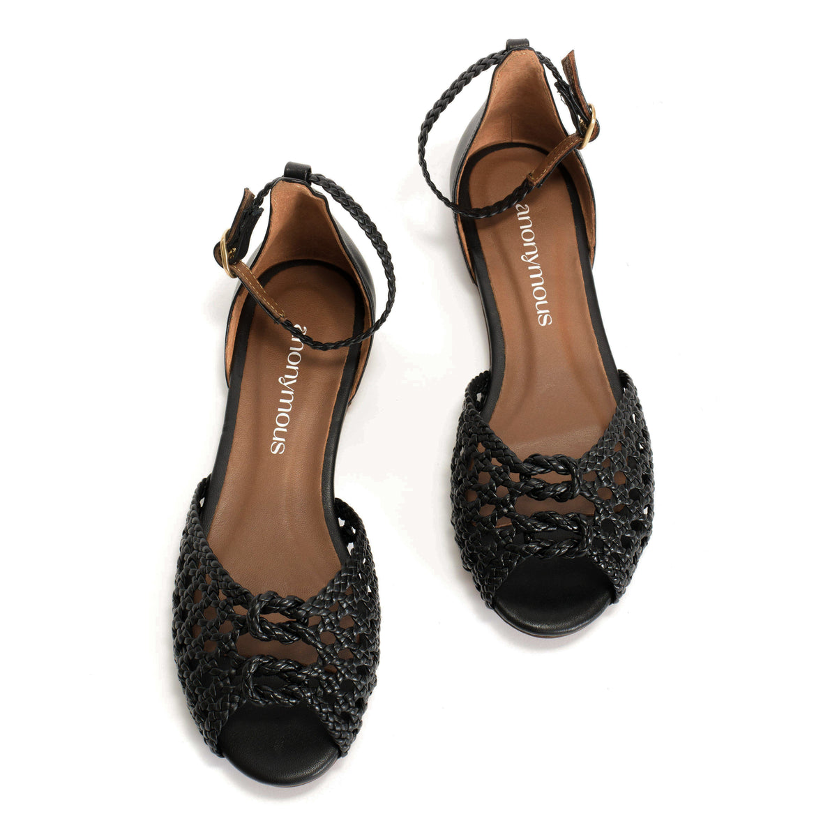 Lucy 10 hand-braided Hand-braided leather Black